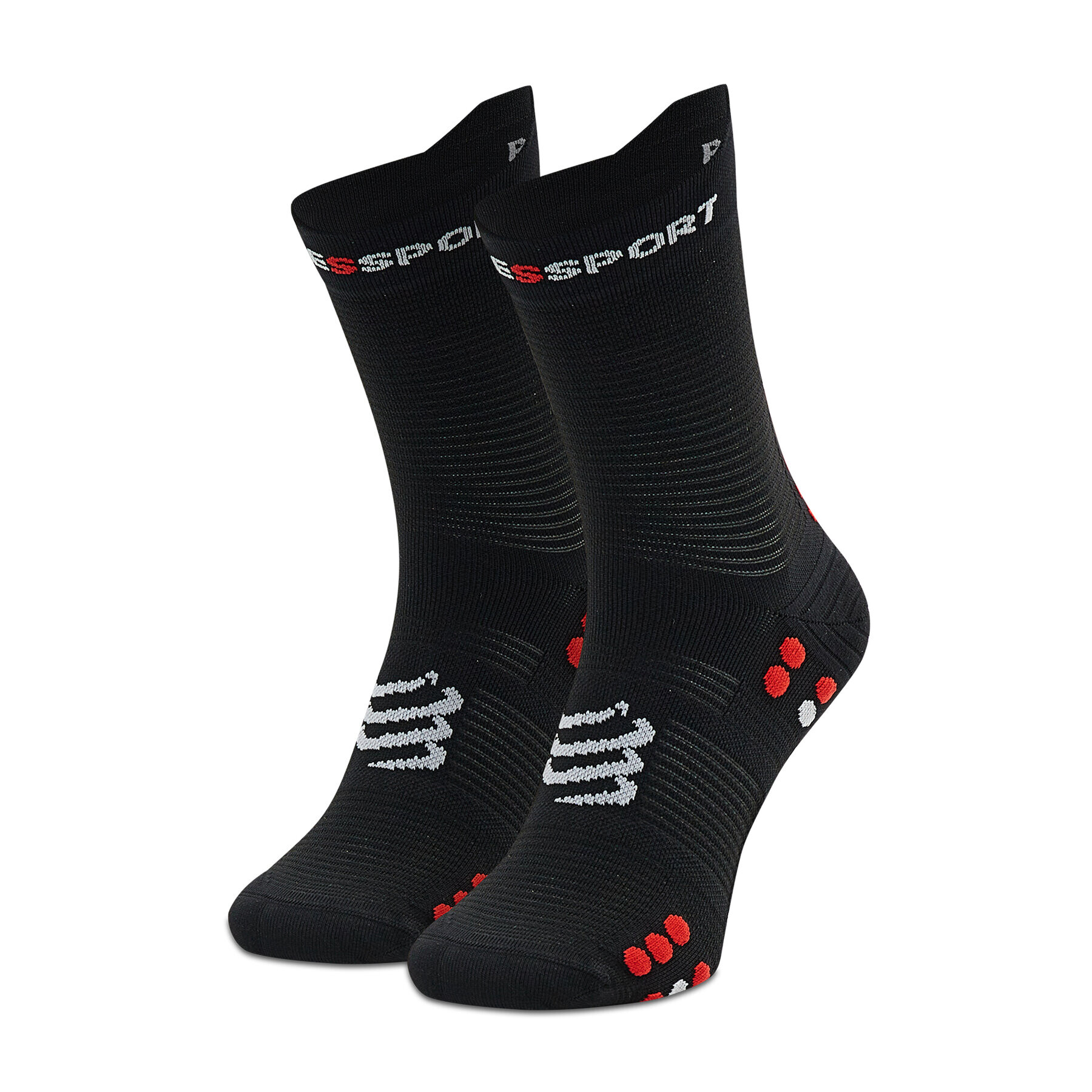 Compressport Unisex Magasszárú Zokni Pro Racing Socks V4.0 Run High XU00046B_906 Fekete - Pepit.hu