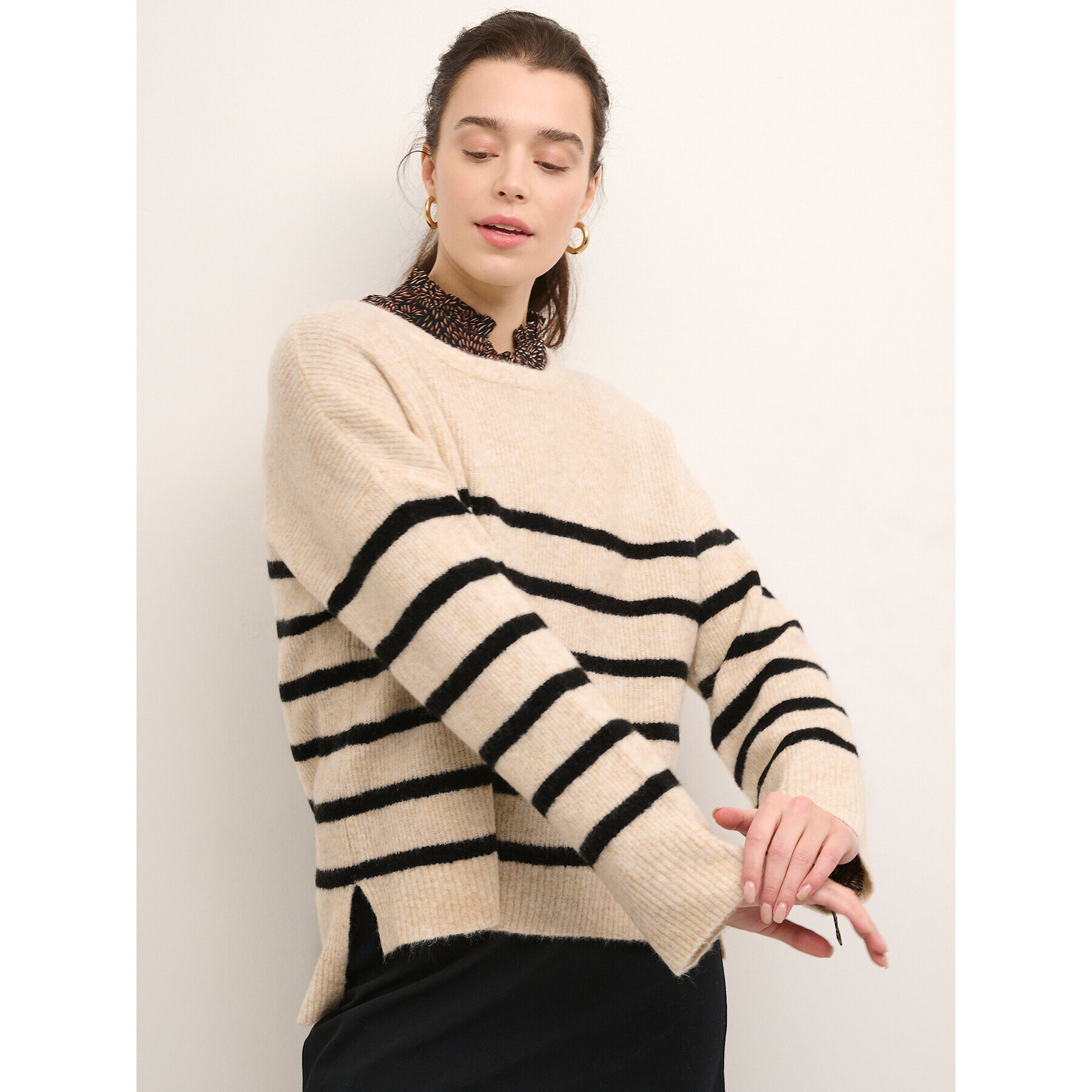 Cream Sweater Berna 10610882 Bézs Regular Fit - Pepit.hu