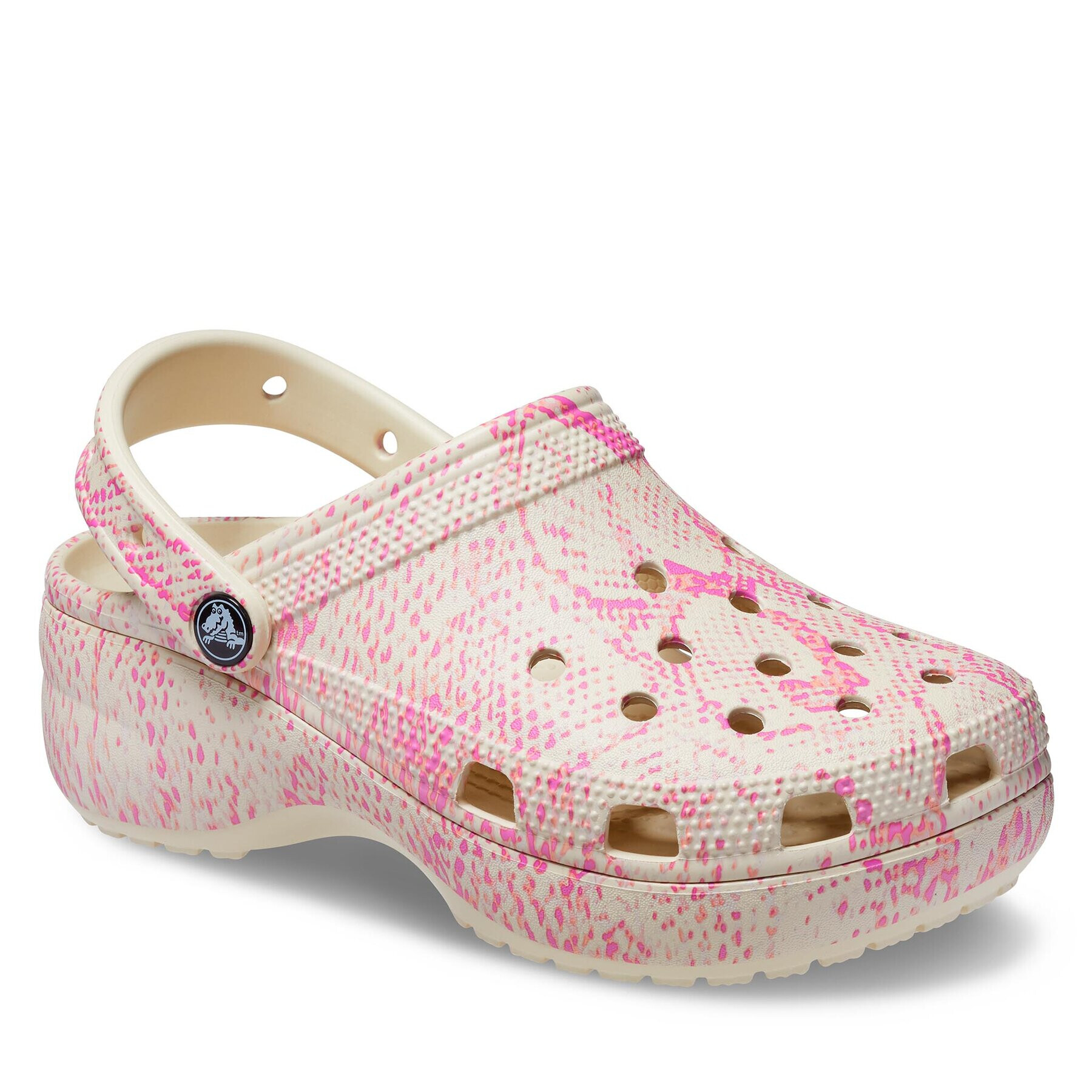 Crocs Klumpa Classic Platform Snake Print Clog W 208231 Bézs - Pepit.hu