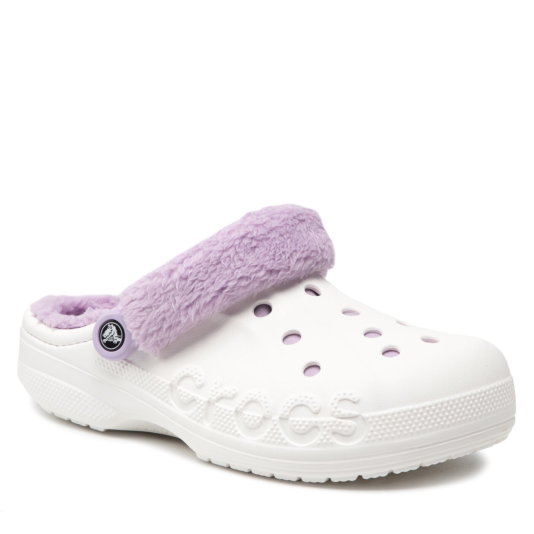 Crocs Papucs Baya Lined Fuzz Strap Clog 206633 Fehér - Pepit.hu