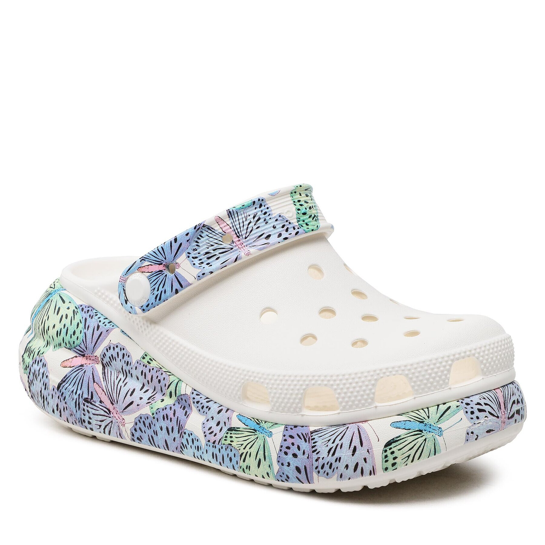 Crocs Papucs Classic Crush Butterfly Clog 208258 Fehér - Pepit.hu