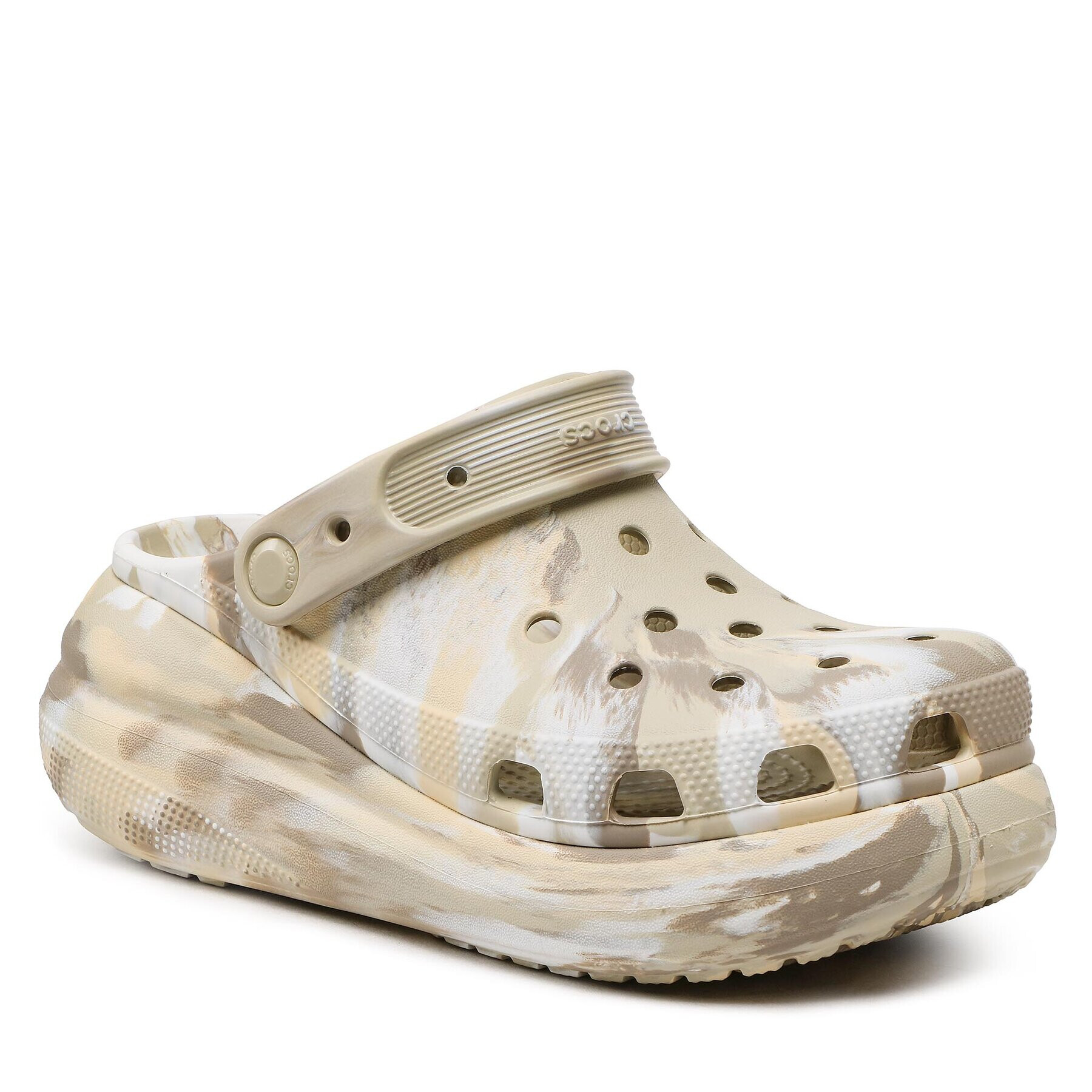 Crocs Papucs Classic Crush Marbled Clog 208265 Bézs - Pepit.hu