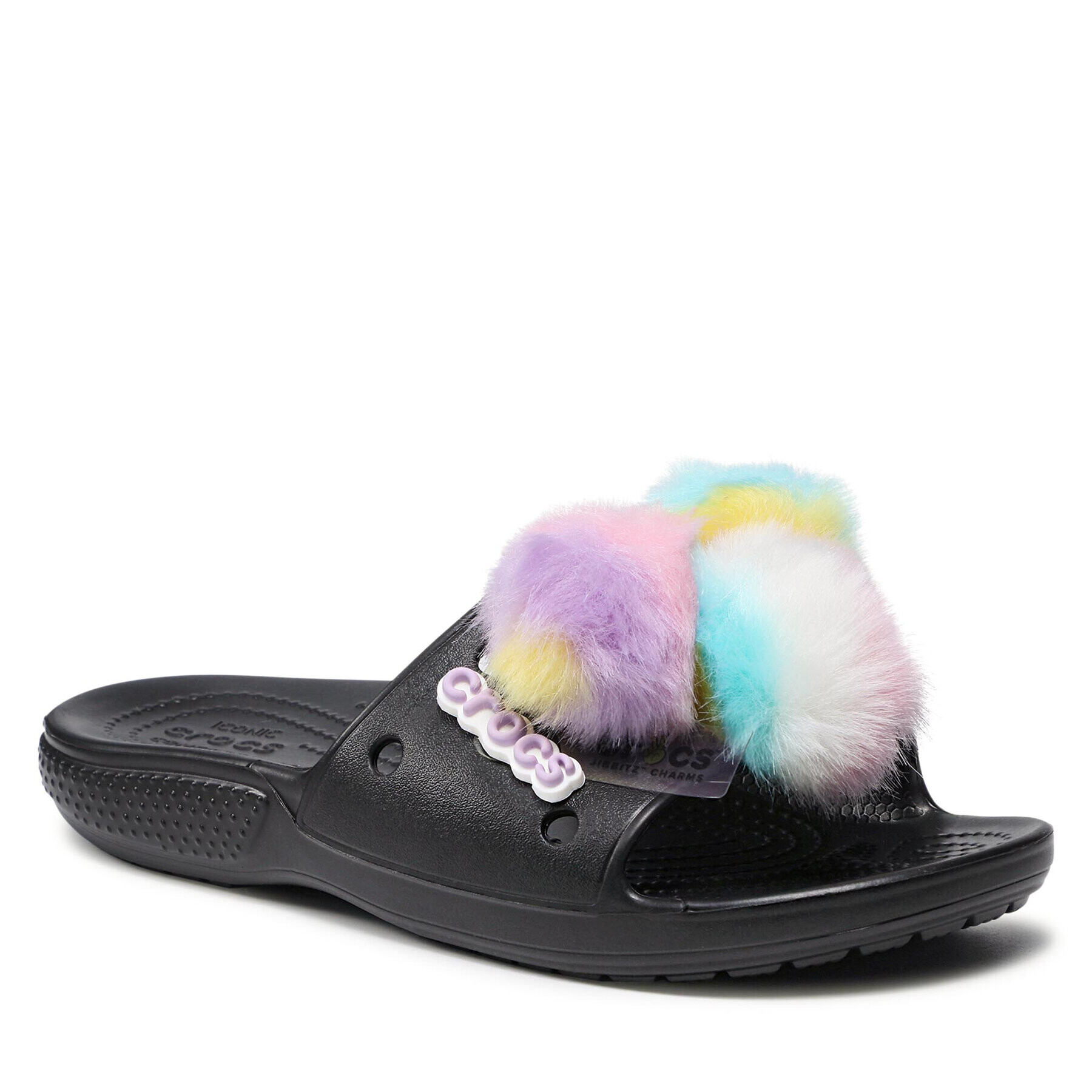 Crocs Papucs Classic Fur Sure Slide 207406 Fekete - Pepit.hu