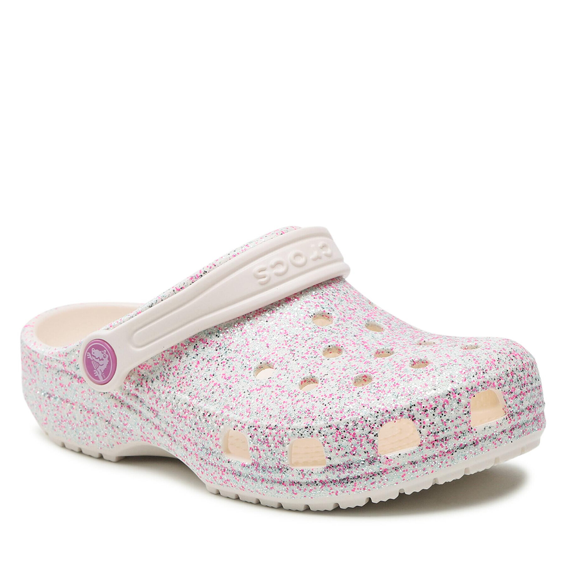 Crocs Papucs Classic Glitter Clog K 206993 Fehér - Pepit.hu