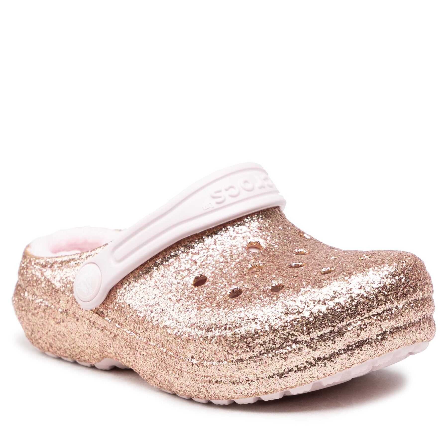 Crocs Papucs Classic Lined Glitter Clog K 207462 Arany - Pepit.hu