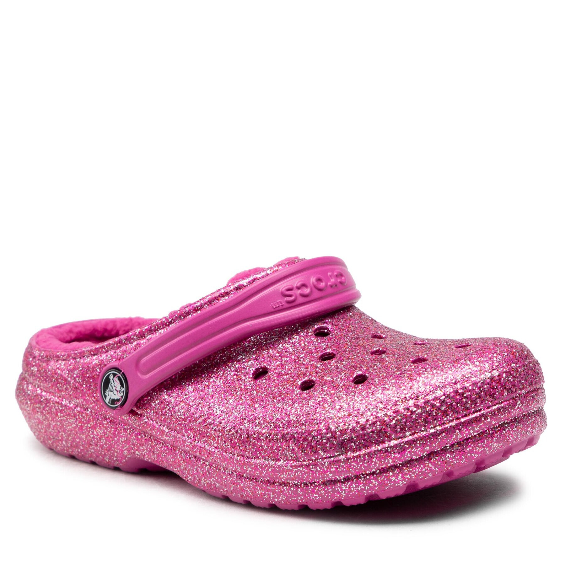 Crocs Papucs Classic Lined Glitter Clog K 207462 Rózsaszín - Pepit.hu