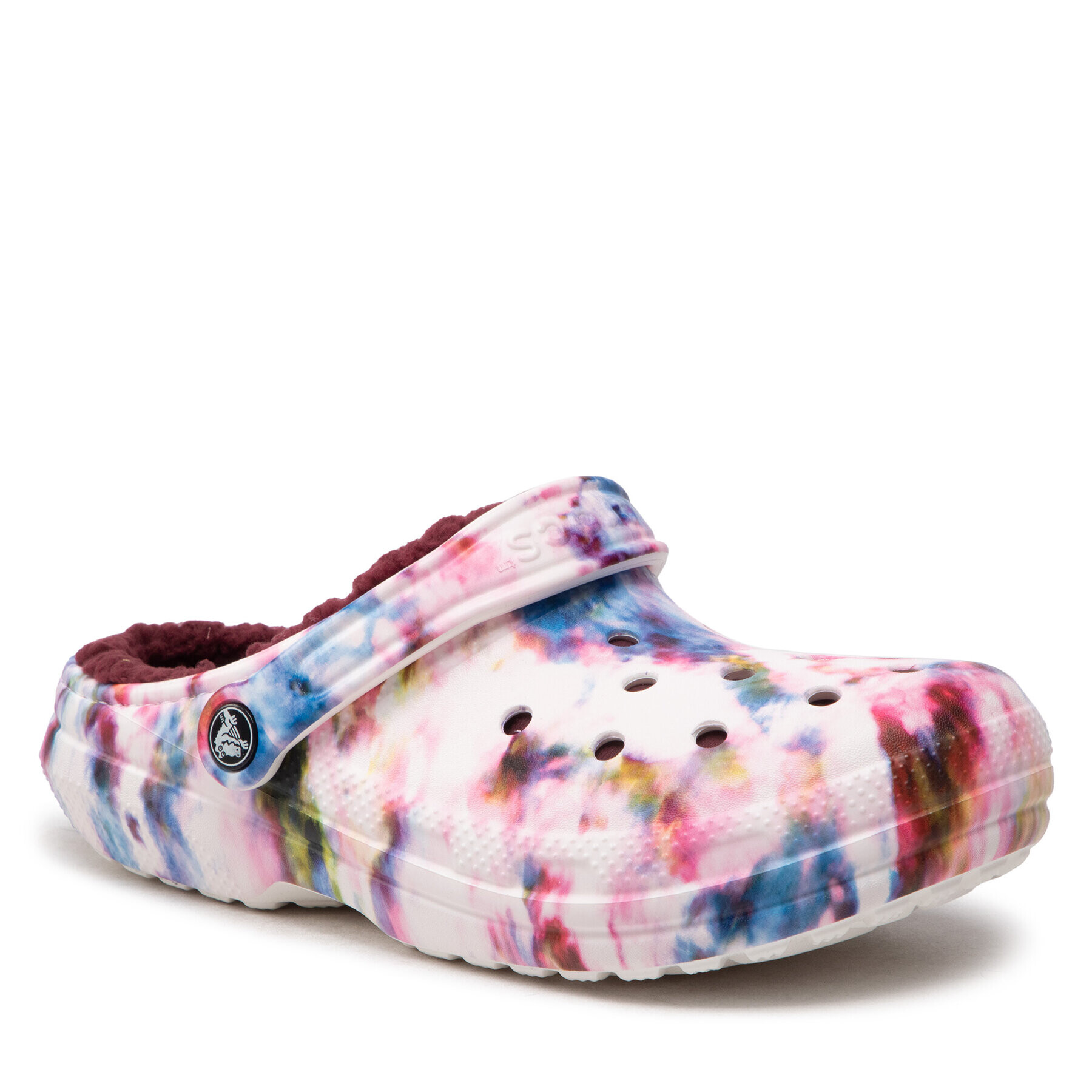 Crocs Papucs Classic Lined Tie Dye Clog 206341 Fehér - Pepit.hu