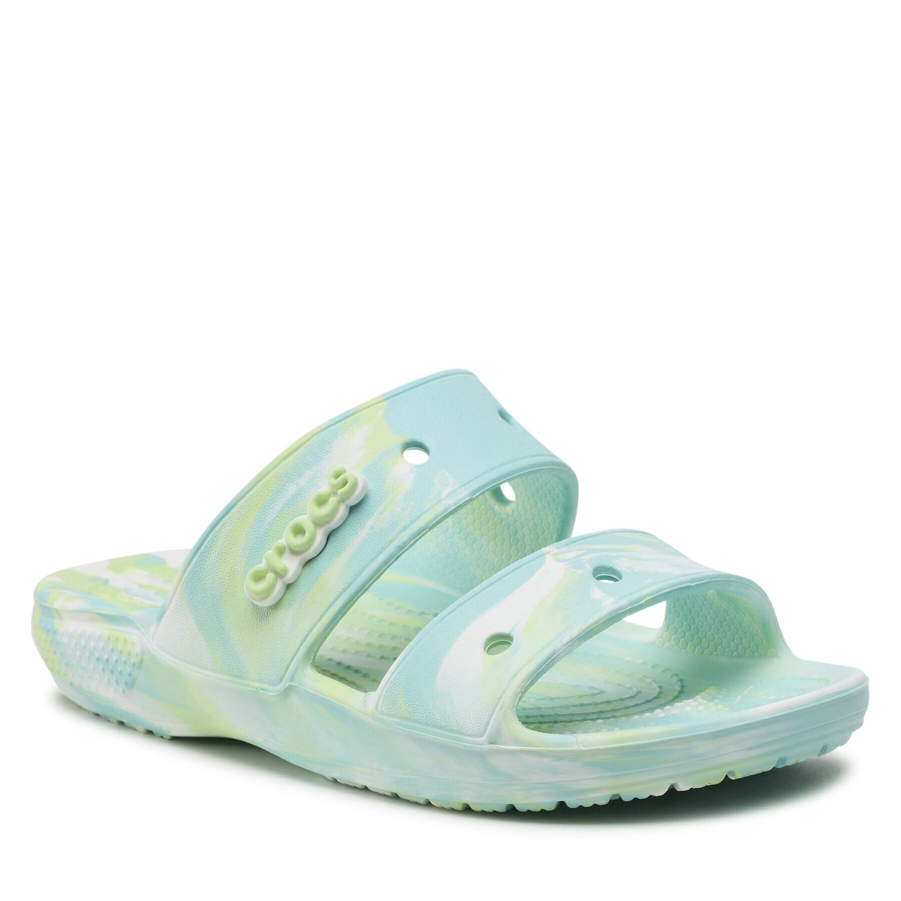 Crocs Papucs Classic Marbled Sandal 207701 Zöld - Pepit.hu