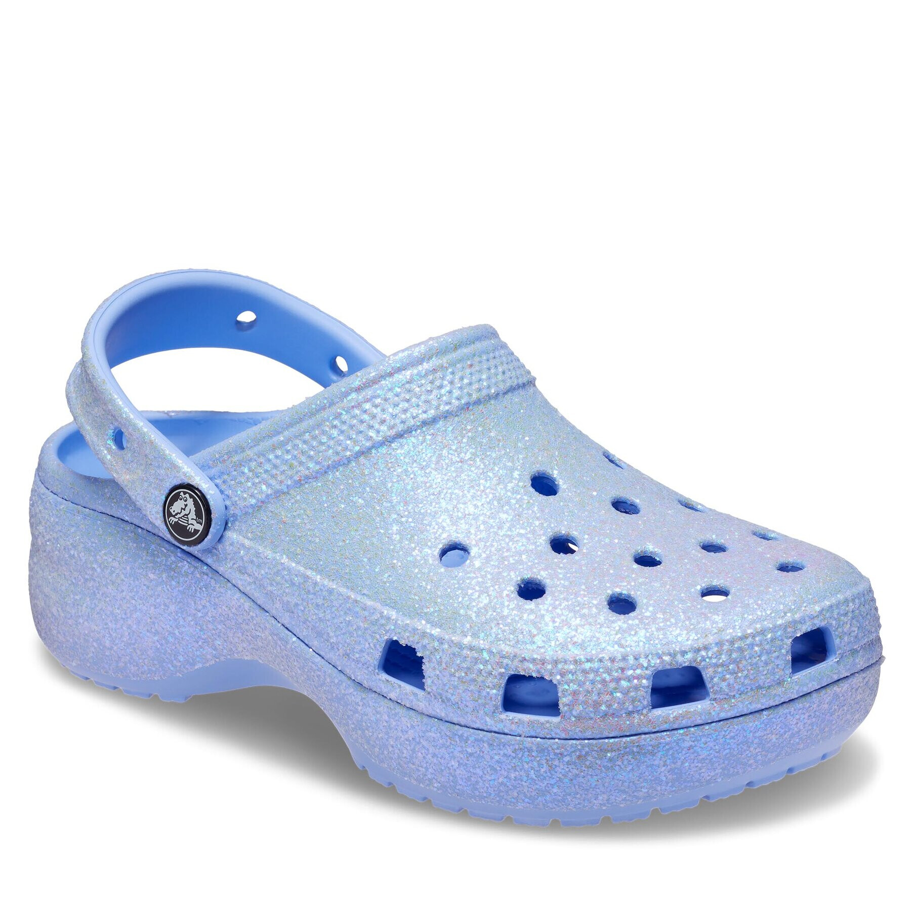 Crocs Papucs Classic Platform Glitter Clog 207241 Sötétkék - Pepit.hu