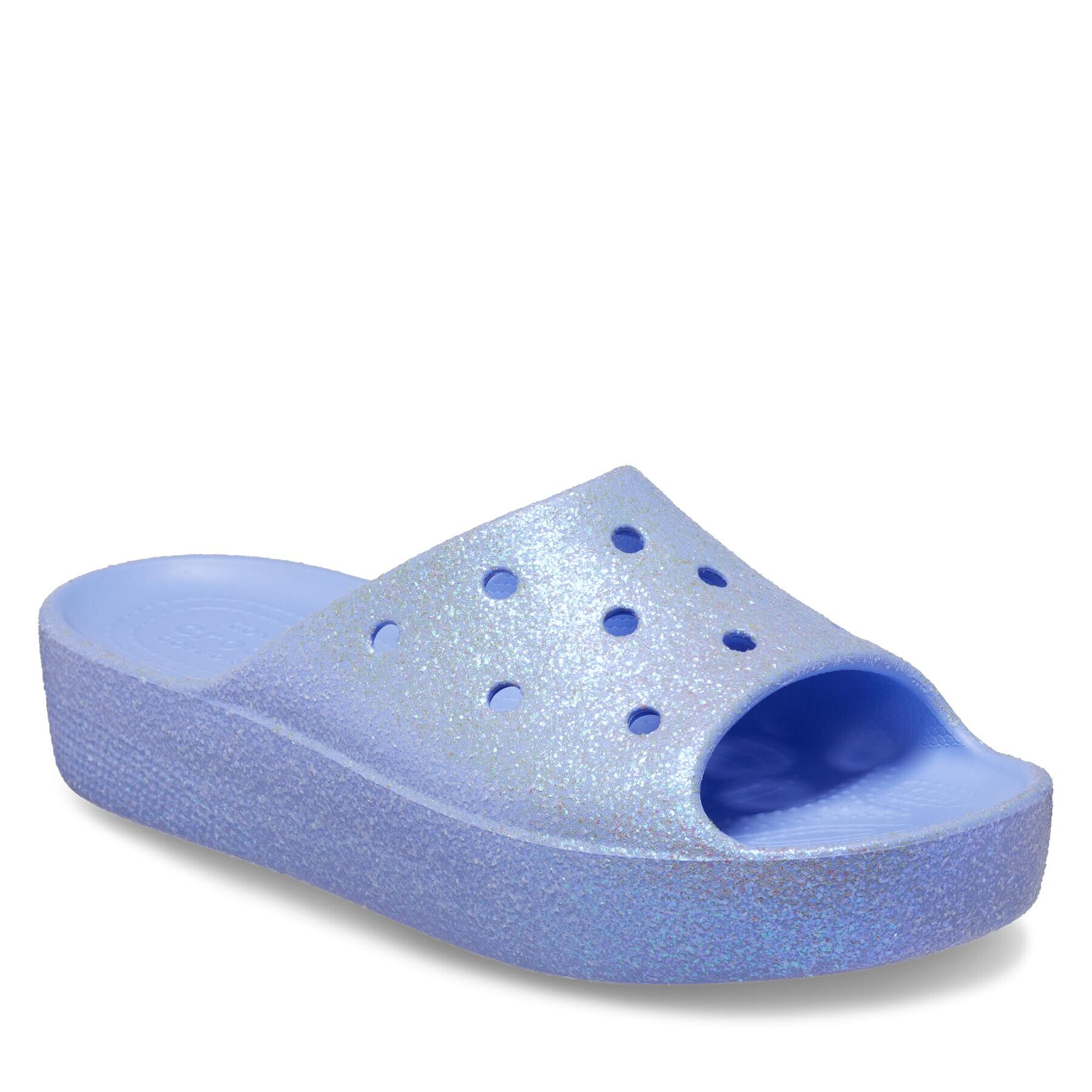 Crocs Papucs Classic Platform Glitter Slide 208233 Kék - Pepit.hu