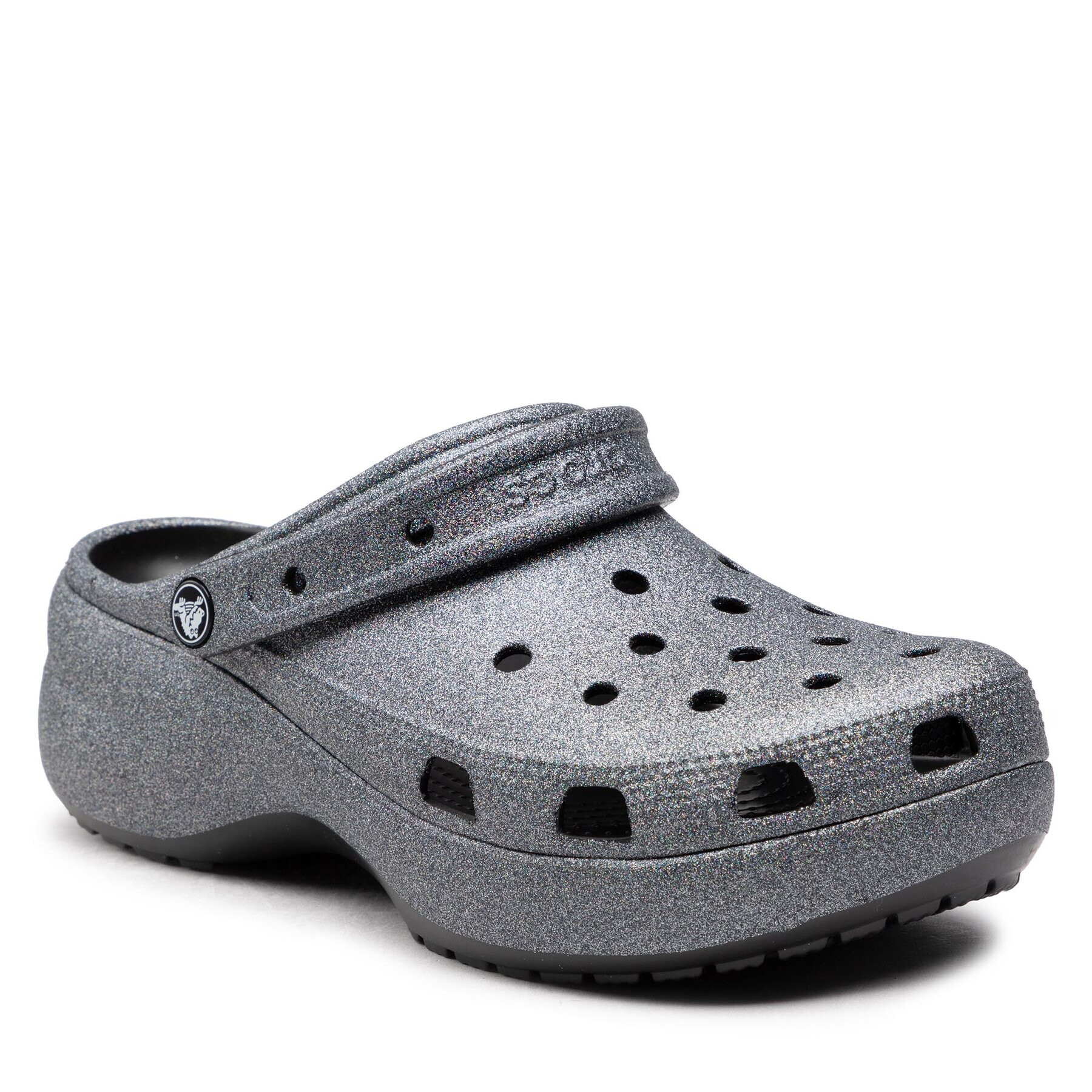 Crocs Papucs Classic Platform Glitterclog W 207770 Ezüst - Pepit.hu