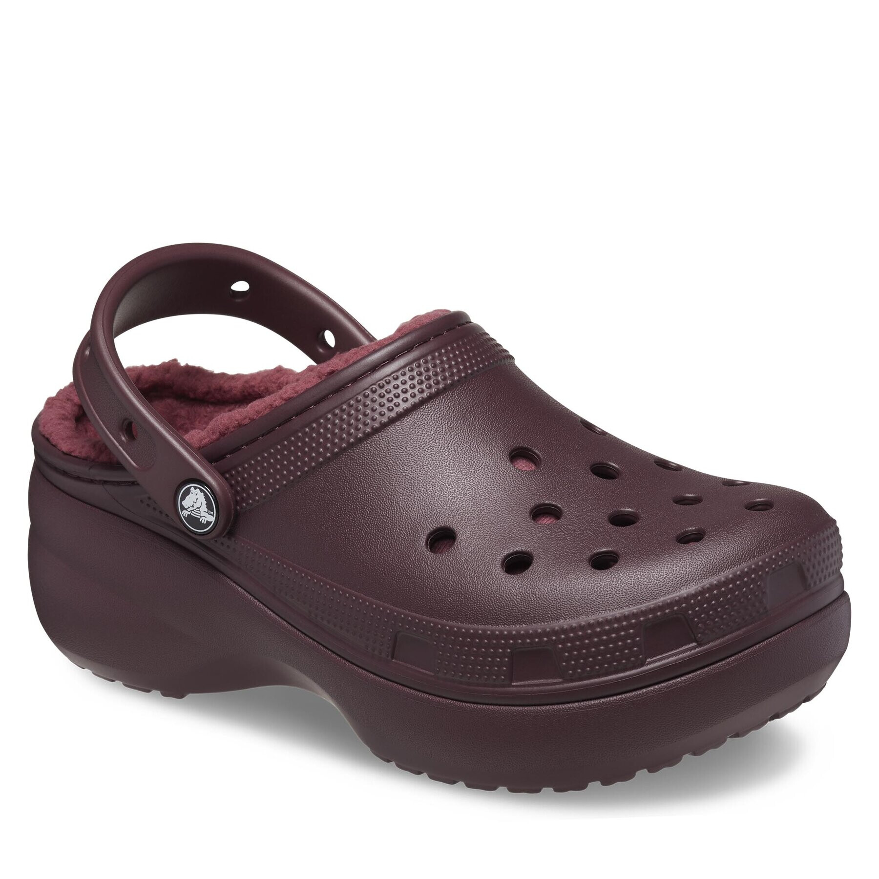 Crocs Papucs Classic Platform Lined Clog W 207938 Bordó - Pepit.hu