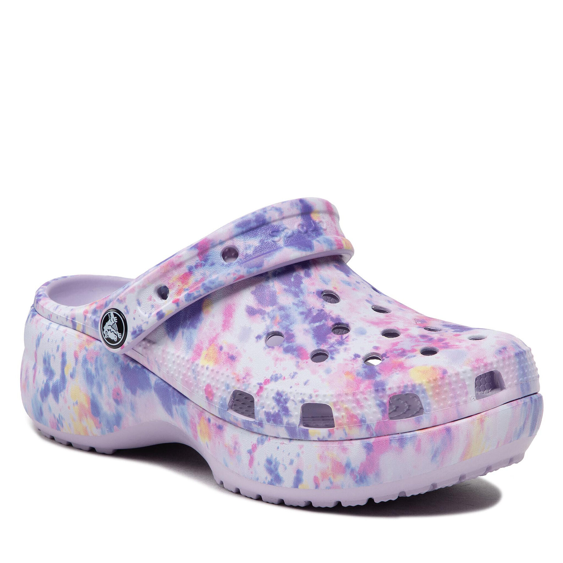 Crocs Papucs Classic Platform Tie Dye Graph Clgw 207151 Lila - Pepit.hu