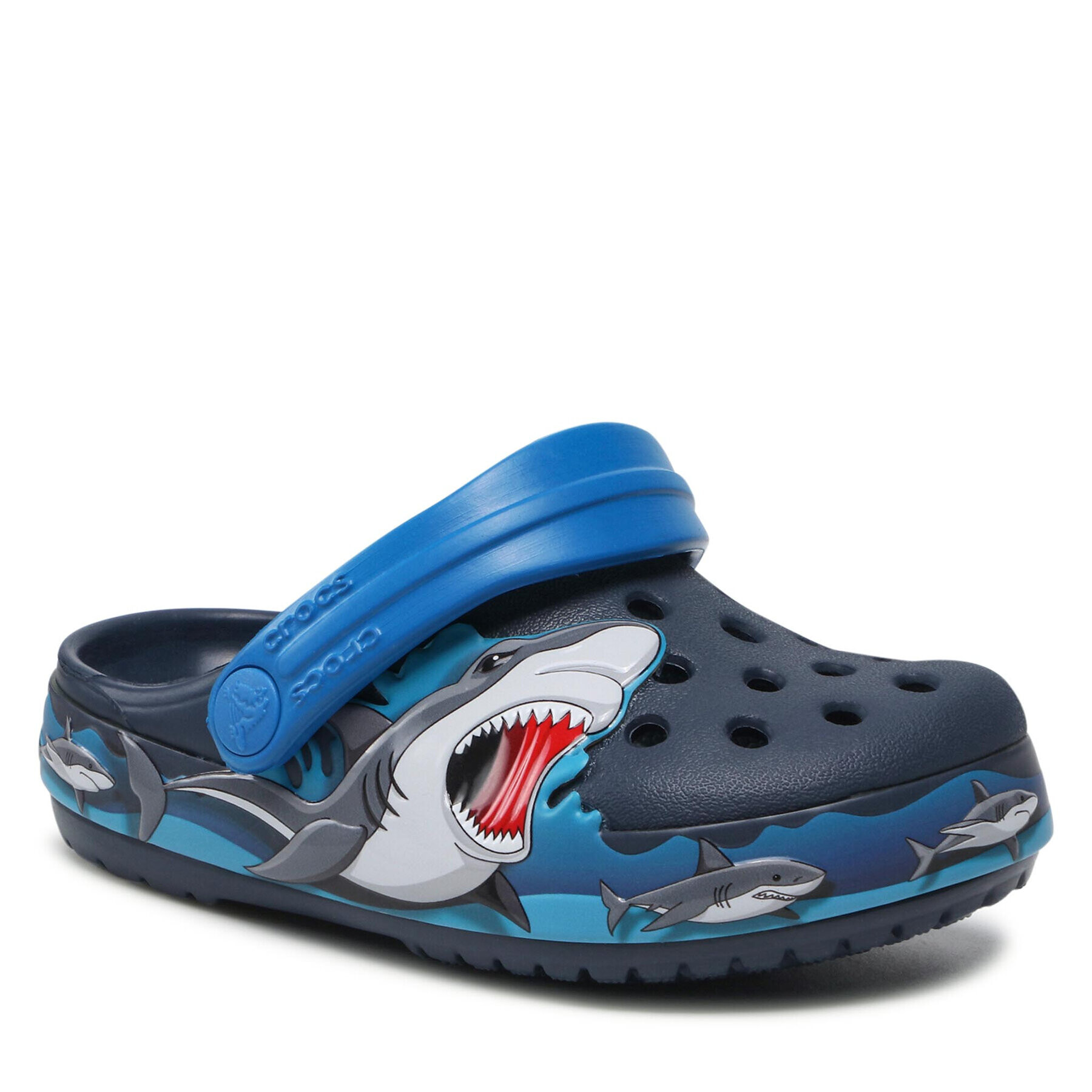 Crocs Papucs Fl Shark Lights Clog K 207070 Sötétkék - Pepit.hu