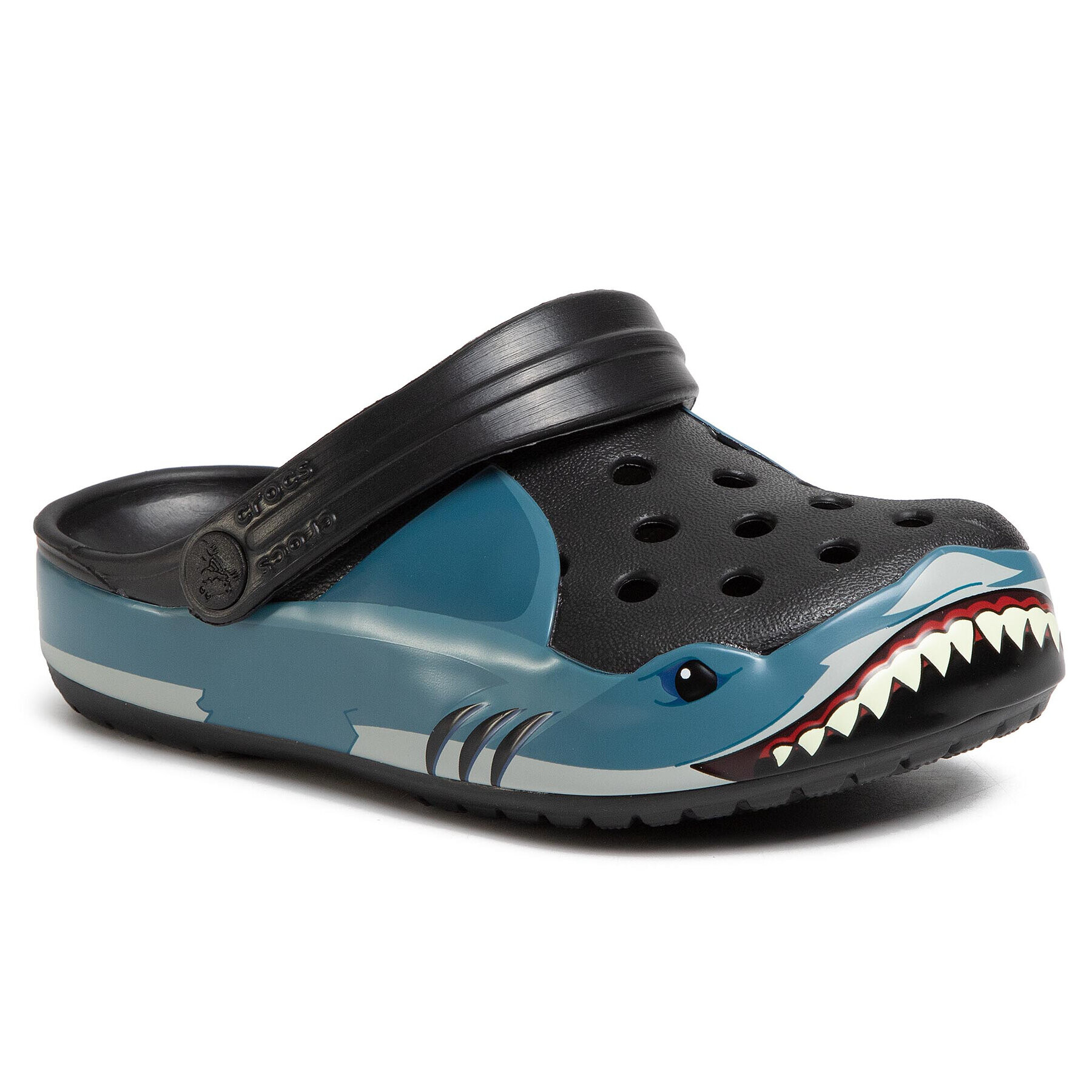 Crocs Papucs Fun Lab Shark Band Clg K 206271 Fekete - Pepit.hu