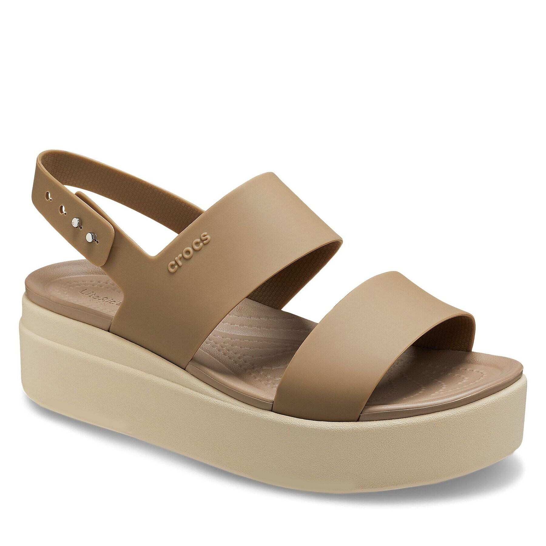 Crocs Szandál Brooklyn Low Wedge W 206453 Khaki - Pepit.hu