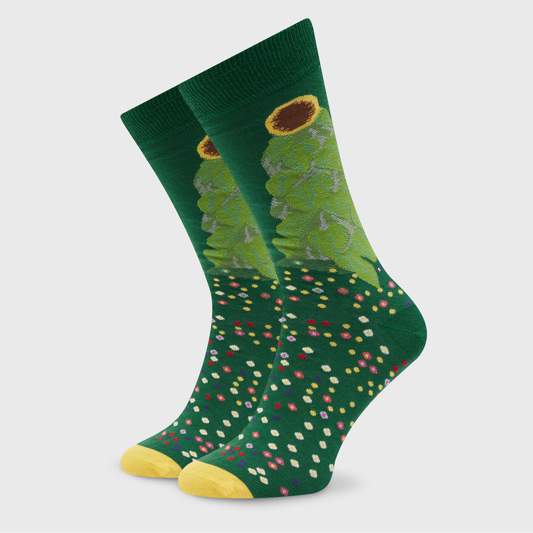 Curator Socks Unisex Magasszárú Zokni Sunflower Zöld - Pepit.hu