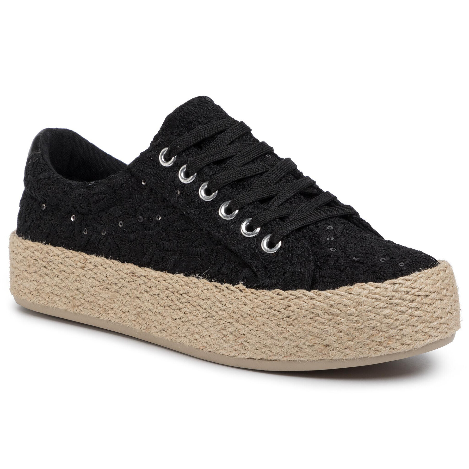 DeeZee Espadrilles WS19130-2 Fekete - Pepit.hu