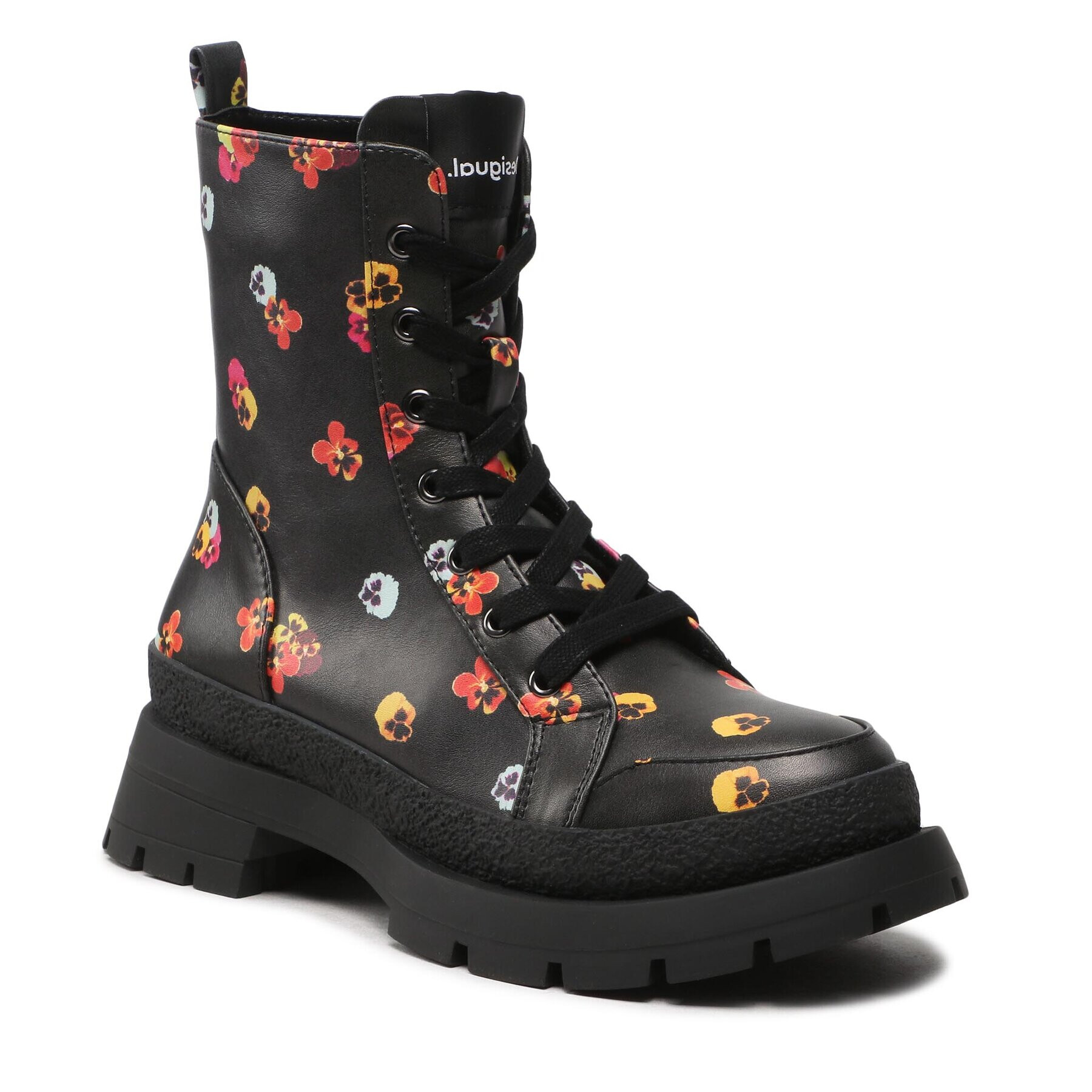 Desigual Bakancs Shoes Boot Flowers 22WSTP10 Fekete - Pepit.hu