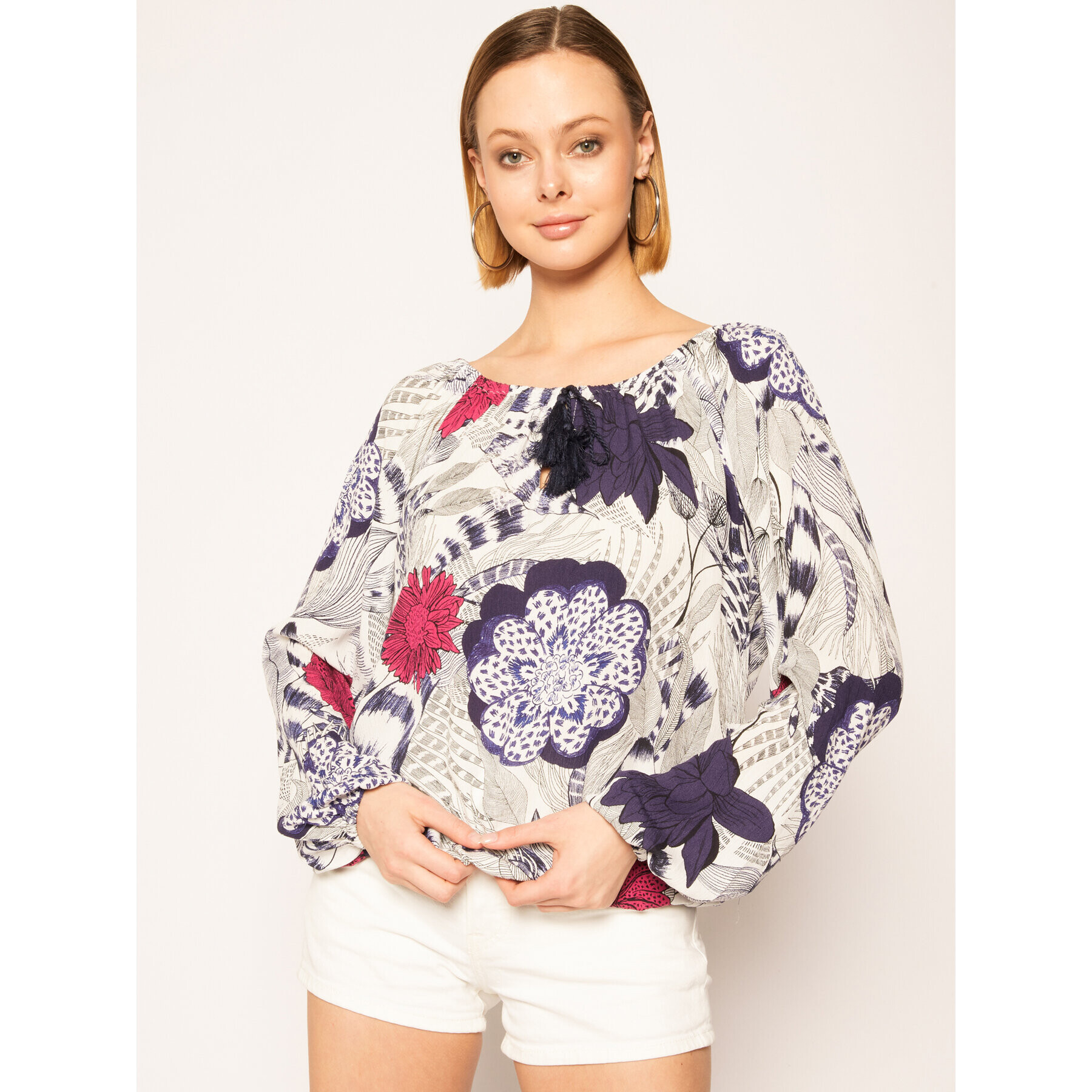 Desigual Blúz Blue_Verona 20SWBW37 Színes Loose Fit - Pepit.hu