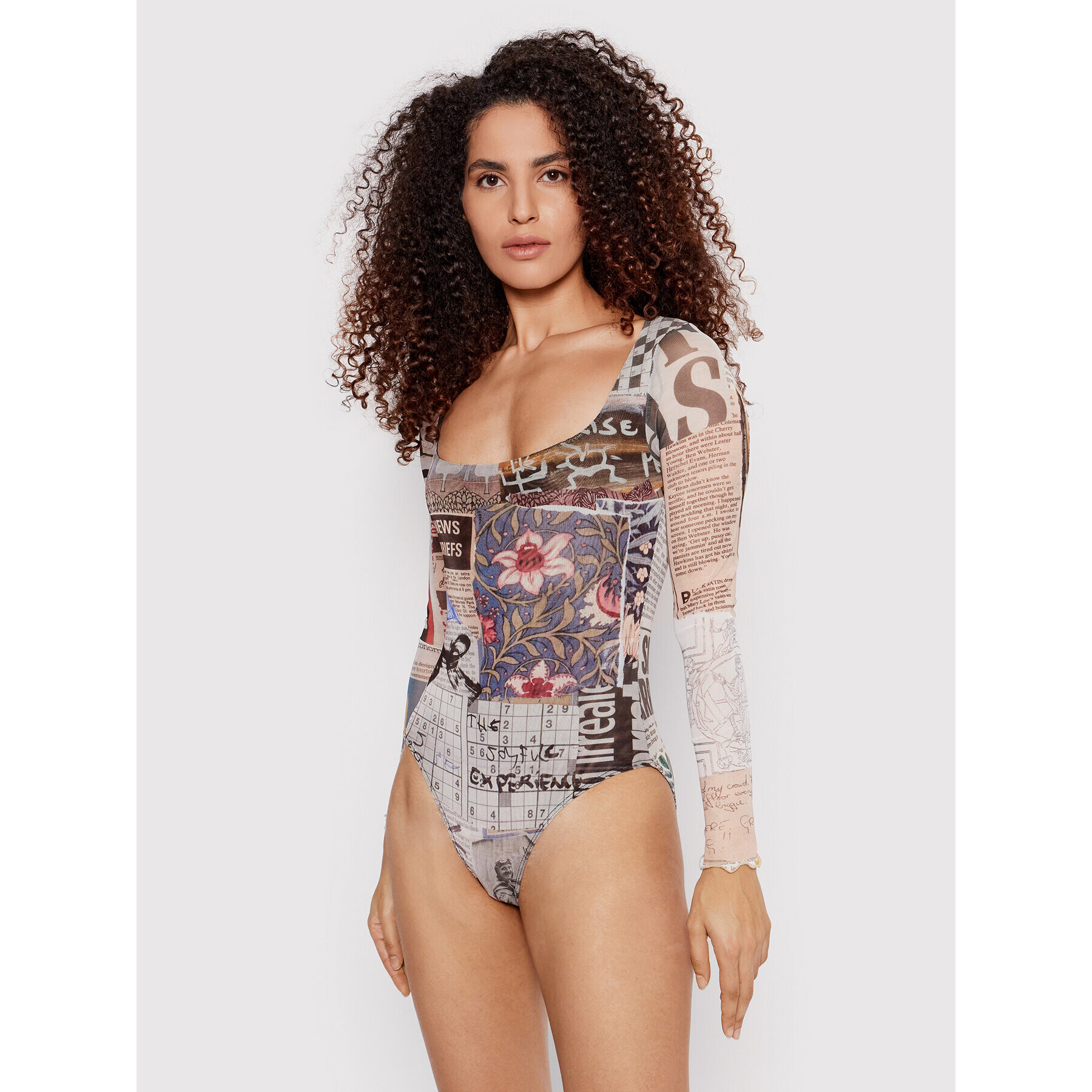 Desigual Body Any News 22SWTKB1 Színes Slim Fit - Pepit.hu