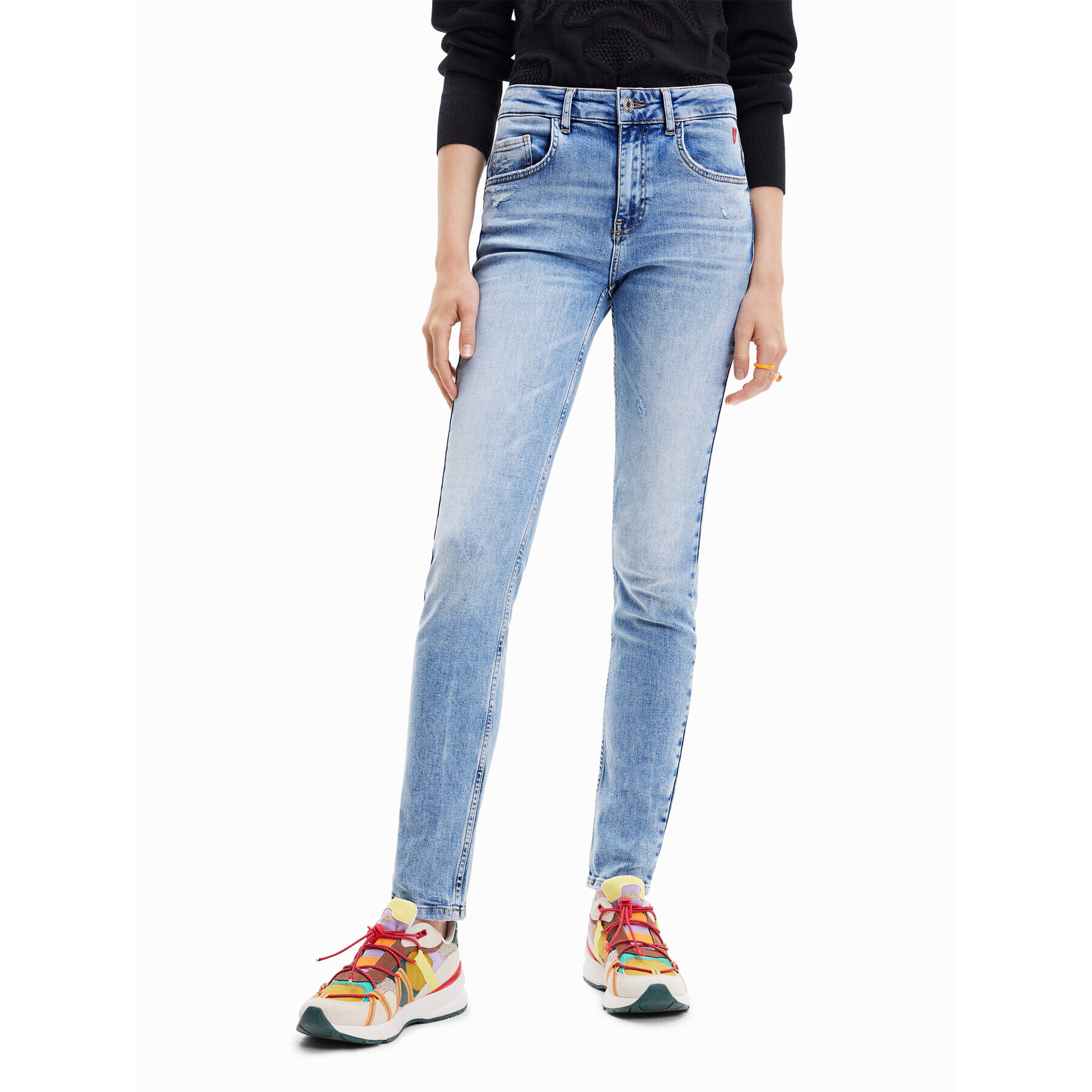 Desigual Farmer 23SWDD21 Sötétkék Skinny Fit - Pepit.hu