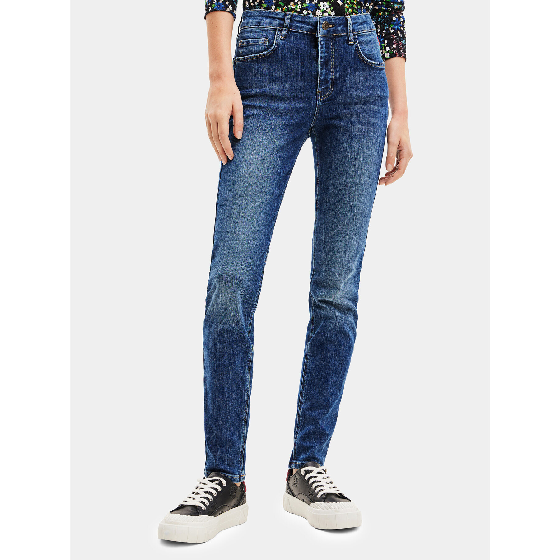 Desigual Farmer 23WWDD90 Kék Skinny Fit - Pepit.hu