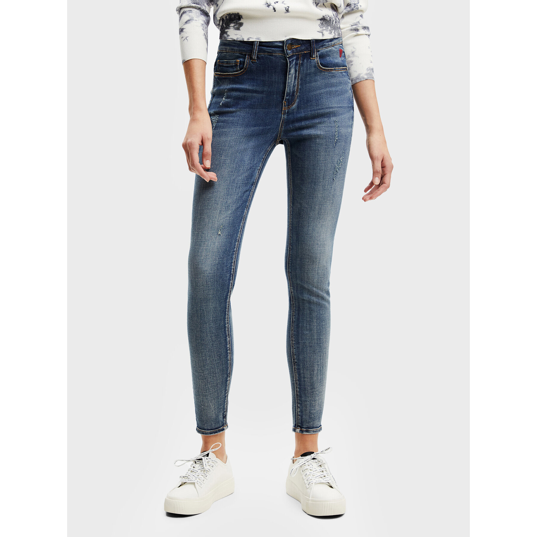 Desigual Farmer Alba 22WWDD25 Kék Skinny Fit - Pepit.hu