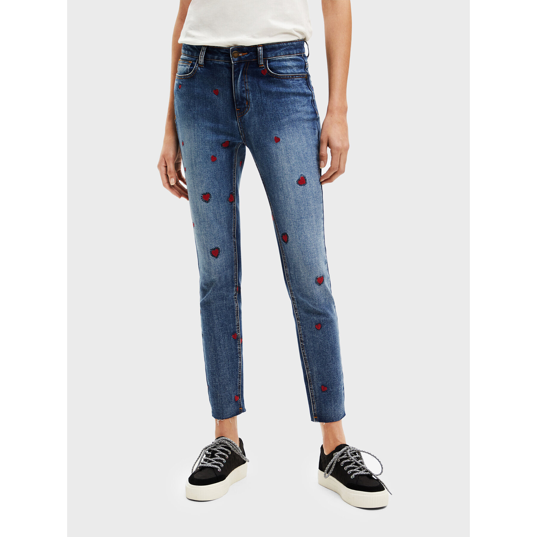 Desigual Farmer Amore 22WWDD17 Sötétkék Skinny Fit - Pepit.hu