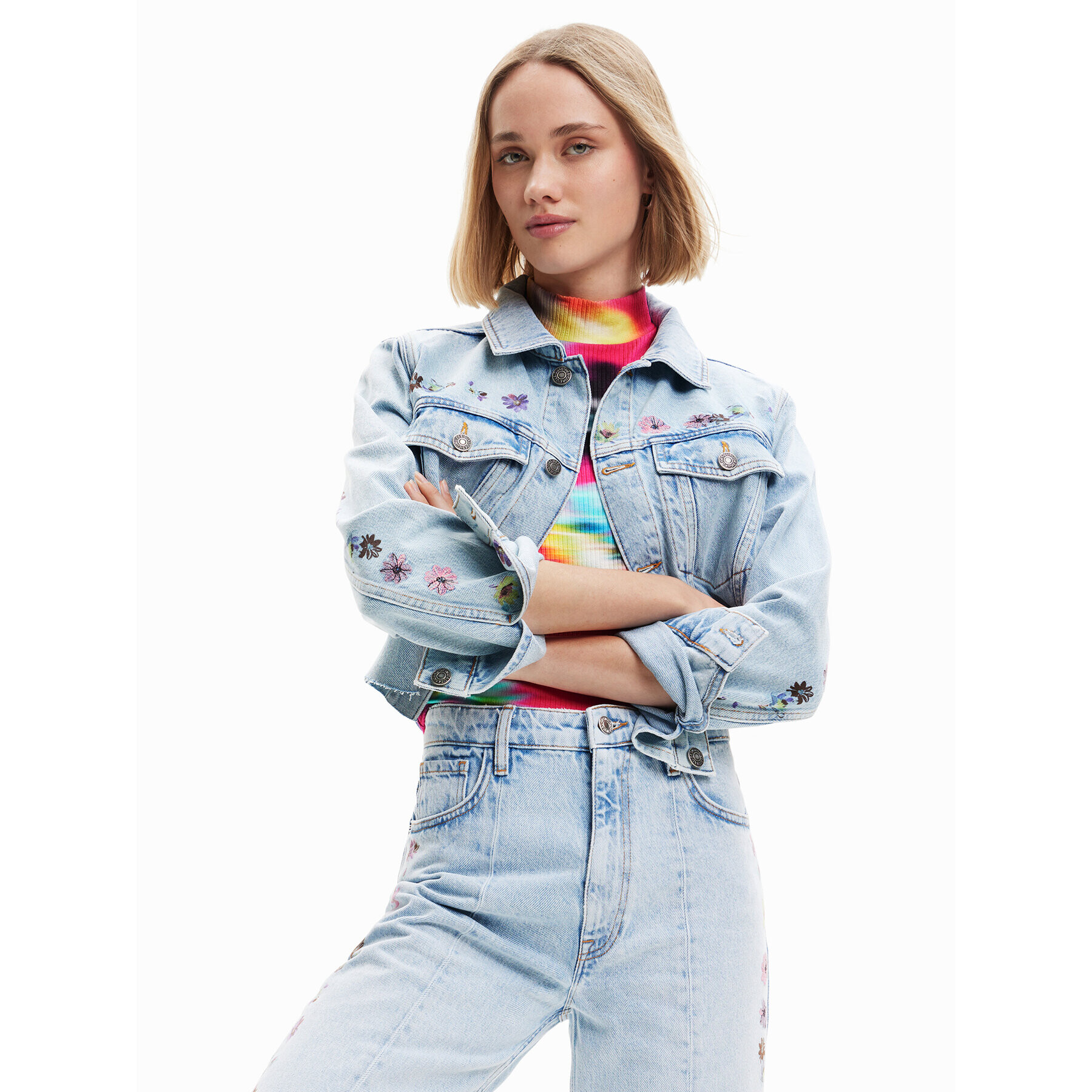 Desigual Farmer kabát 23SWED55 Kék Regular Fit - Pepit.hu