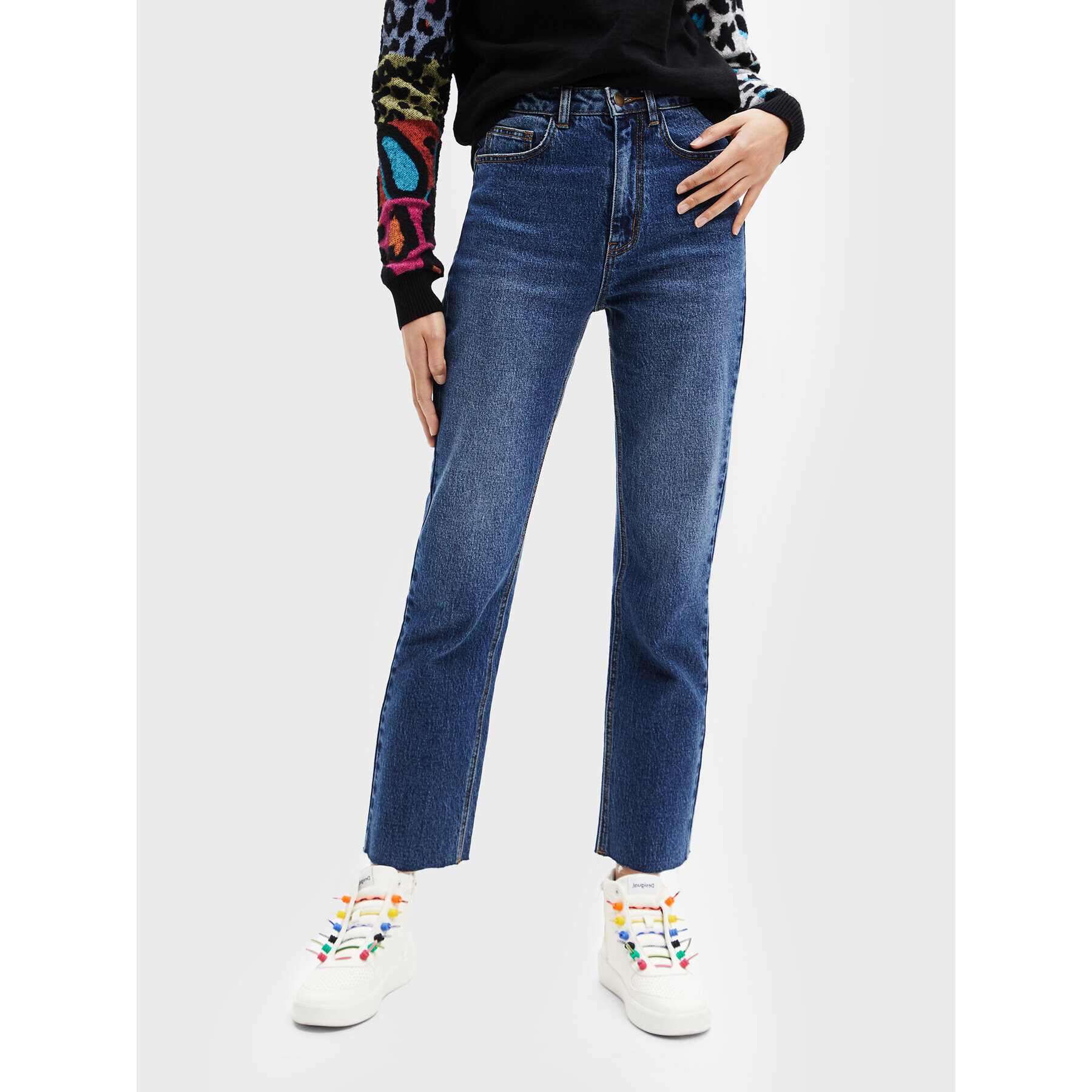 Desigual Farmer Kerell 22WWDD26 Sötétkék Straight Fit - Pepit.hu