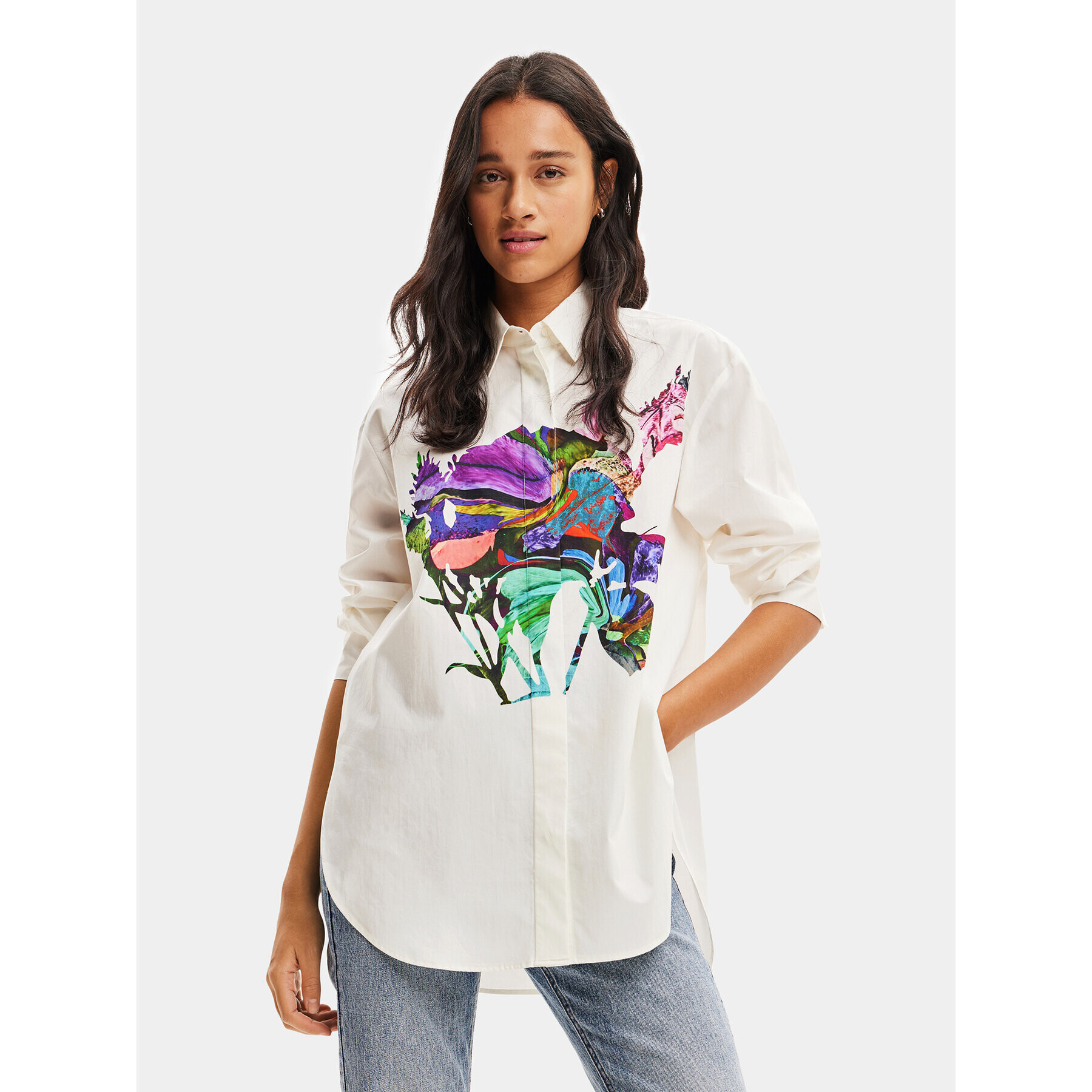 Desigual Ing 23WWCW31 Fehér Oversize - Pepit.hu