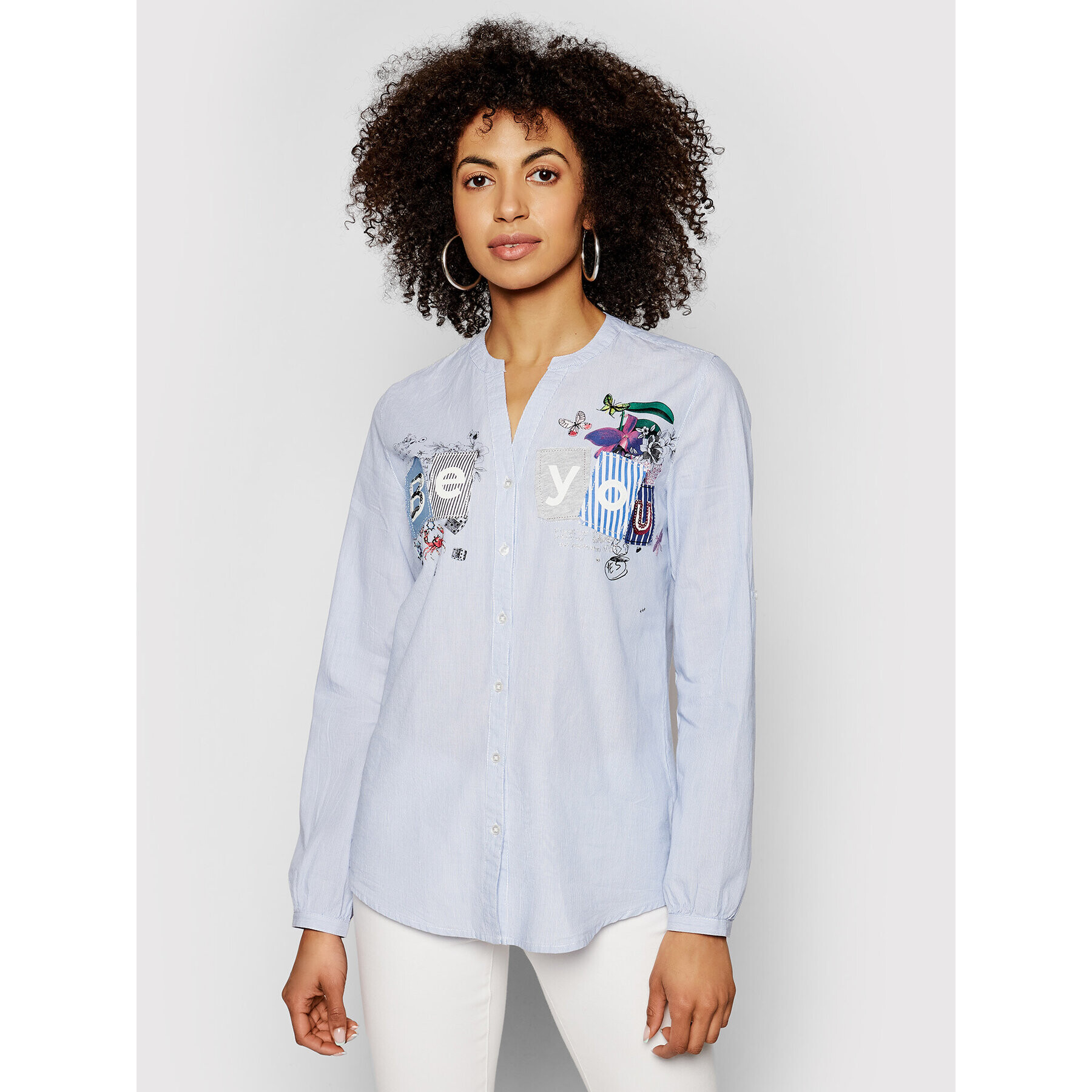 Desigual Ing Beyou 21SWCW24 Kék Loose Fit - Pepit.hu