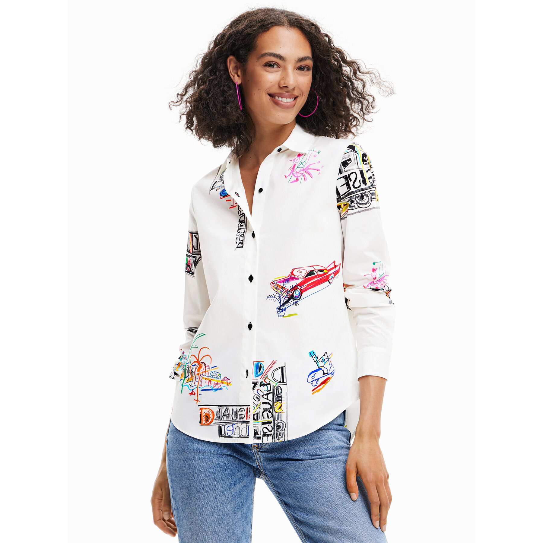 Desigual Ing Fahrenheit 23SWCW26 Fehér Regular Fit - Pepit.hu