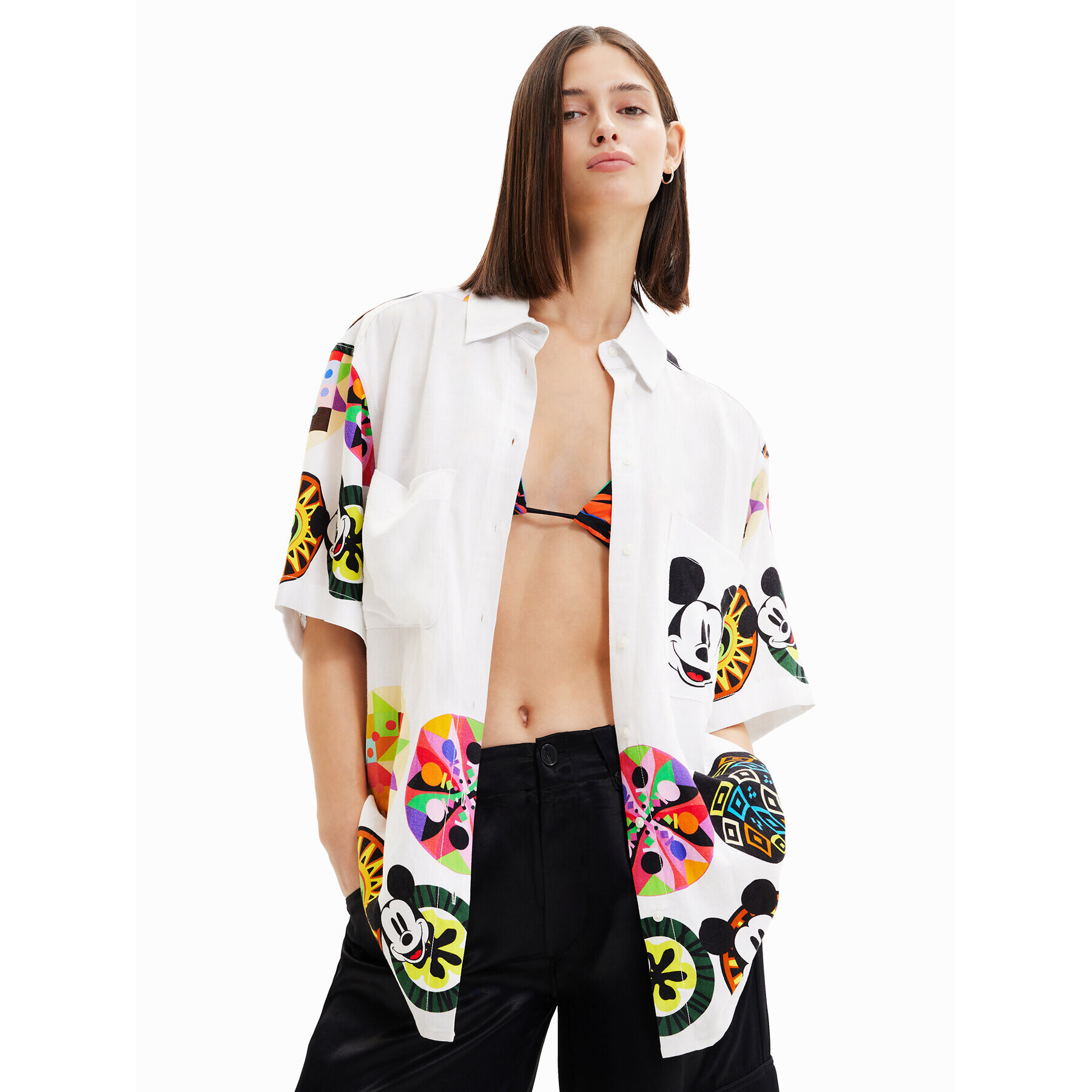 Desigual Ing MONSIEUR CHRISTIAN LACROIX DISNEY 23SWCW14 Fehér Oversize - Pepit.hu