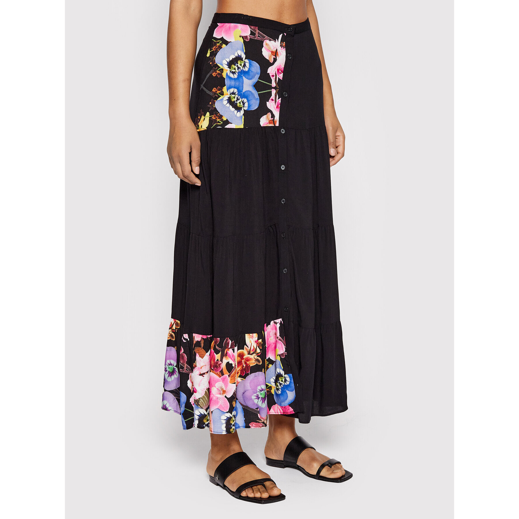 Desigual Maxi szoknya MONSIEUR CHRISTIAN LACROIX Le Mans 22SWFW10 Fekete Relaxed Fit - Pepit.hu