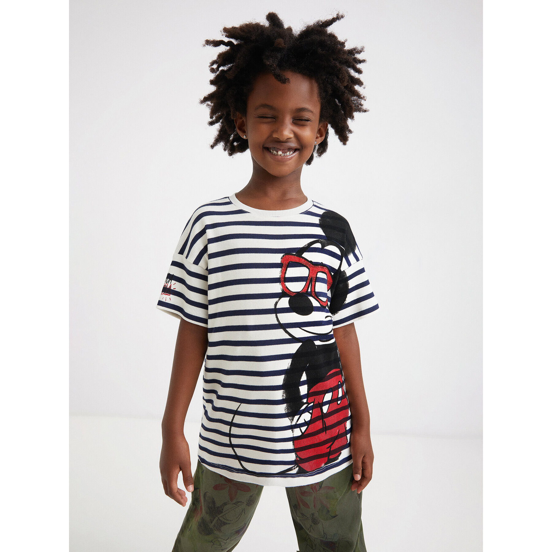 Desigual Póló DISNEY Mickey 22SGTK29 Fehér Regular Fit - Pepit.hu