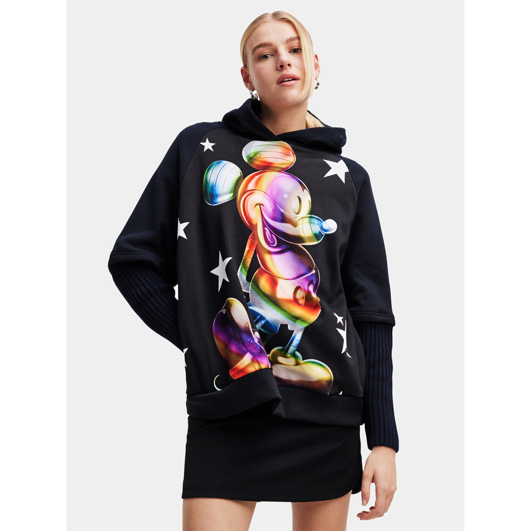 Desigual Pulóver 23WWSK48 Fekete Oversize - Pepit.hu