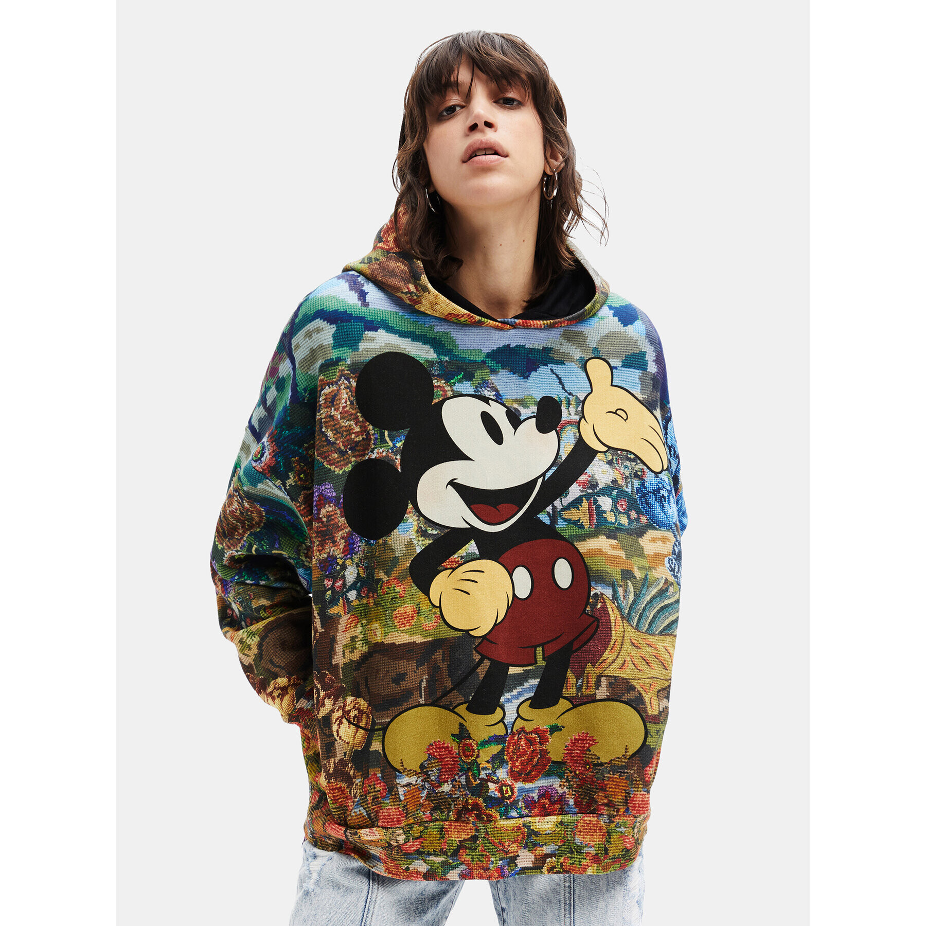 Desigual Pulóver DISNEY Happy 22WWSK16 Színes Relaxed Fit - Pepit.hu