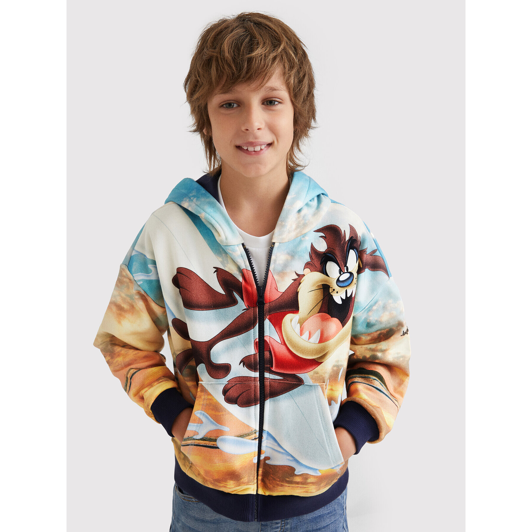 Desigual Pulóver LOONEY TUNES Hercules 22SBSK07 Színes Regular Fit - Pepit.hu