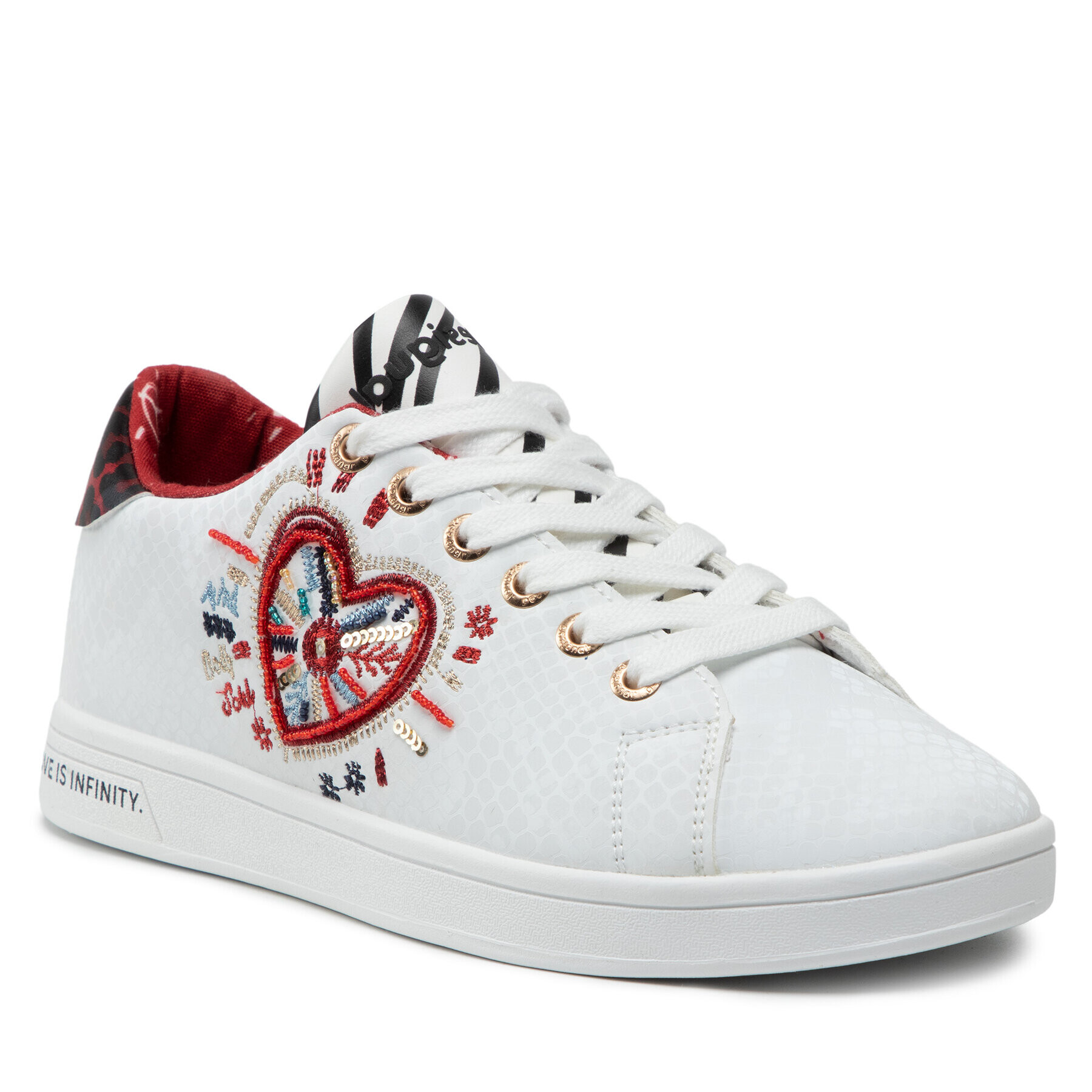 Desigual Sportcipő Shoes Cosmic Heart 21WSKP07 Fehér - Pepit.hu