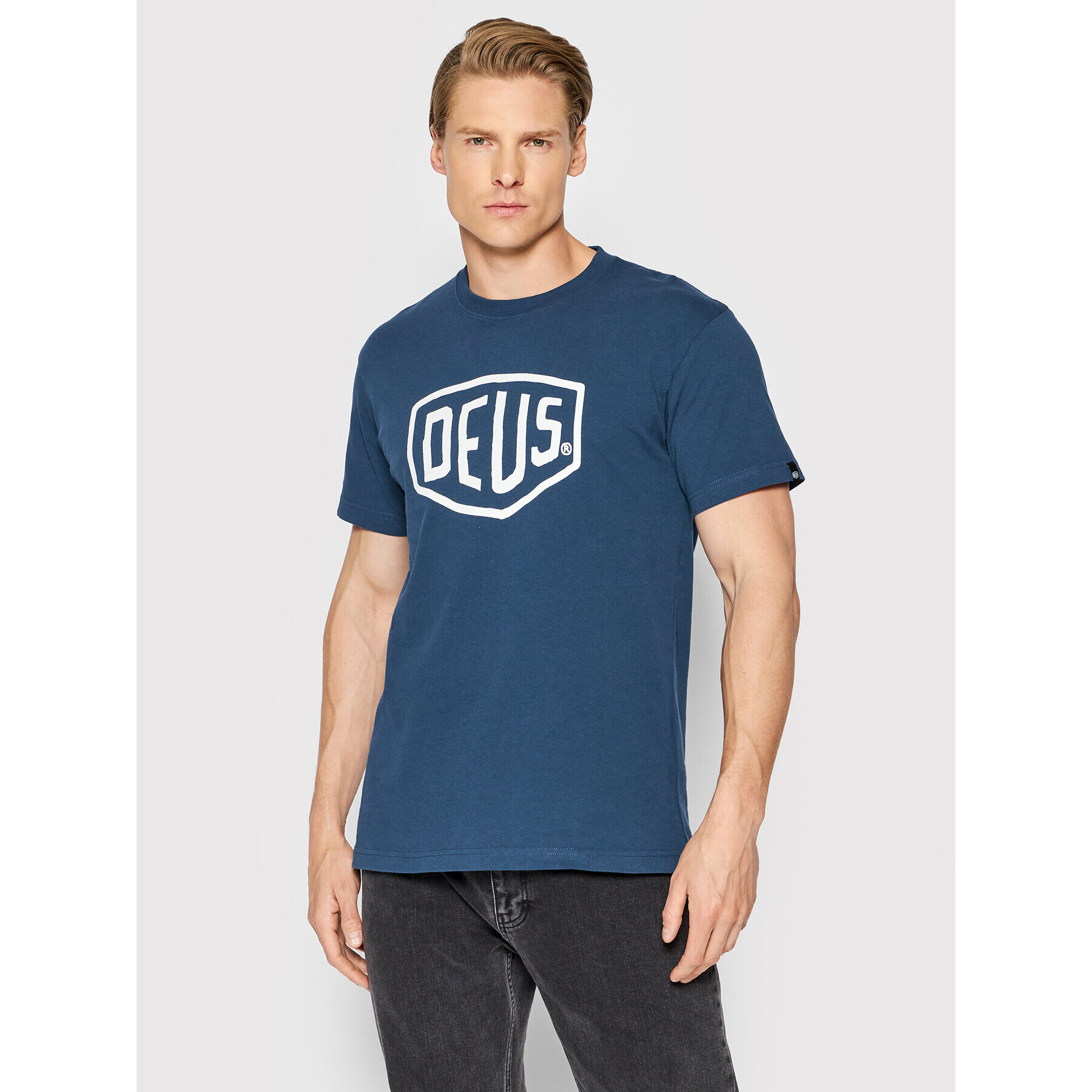 Deus Ex Machina Póló Shield T_DMW41808E Sötétkék Regular Fit - Pepit.hu