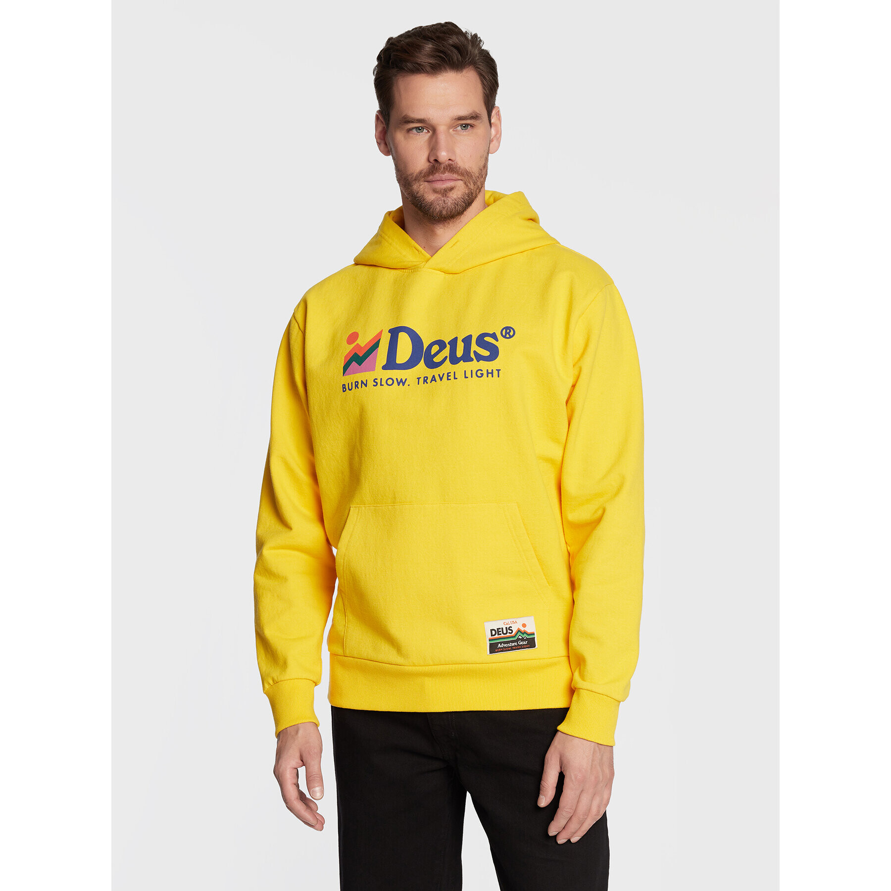 Deus Ex Machina Pulóver Rubble DMF228332 Sárga Boxy Fit - Pepit.hu