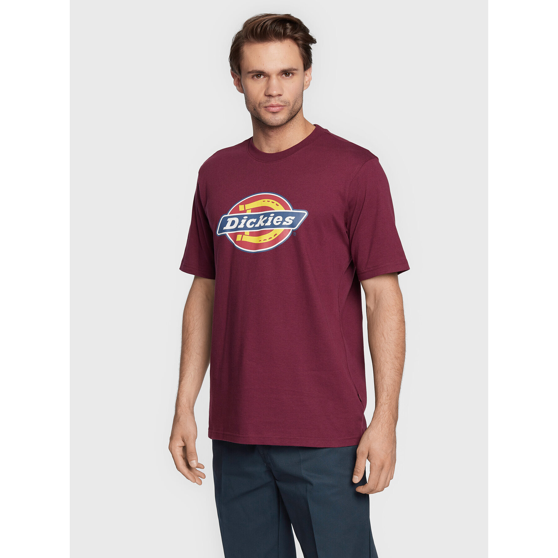 Dickies Póló Icon Logo DK0A4XC9C95 Bordó Regular Fit - Pepit.hu