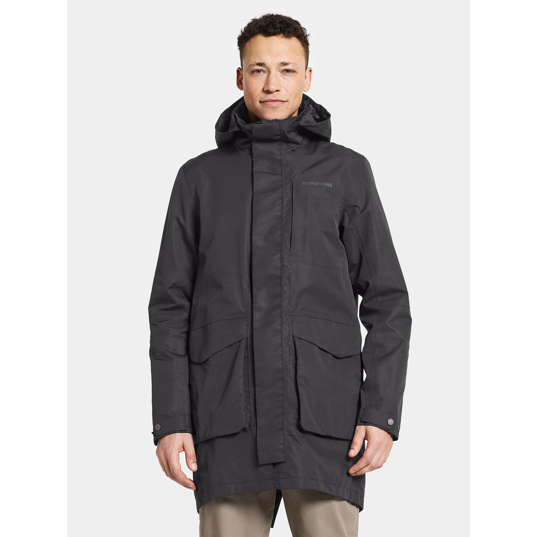 Didriksons Parka Andreas Usx Parka 505085 Fekete Standard Fit - Pepit.hu