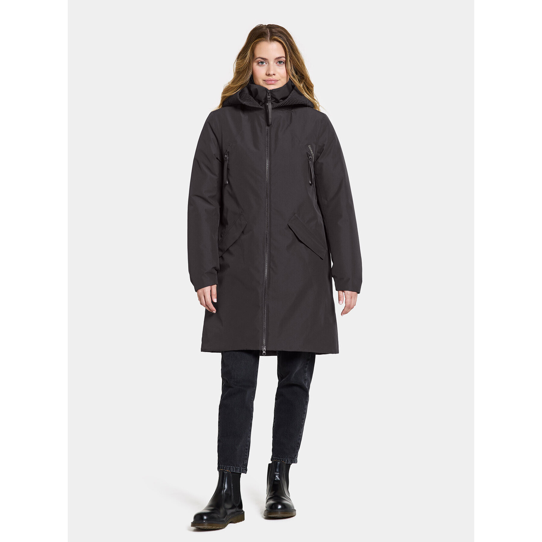 Didriksons Parka Bente Wns Parka 504921 Fekete Regular Fit - Pepit.hu