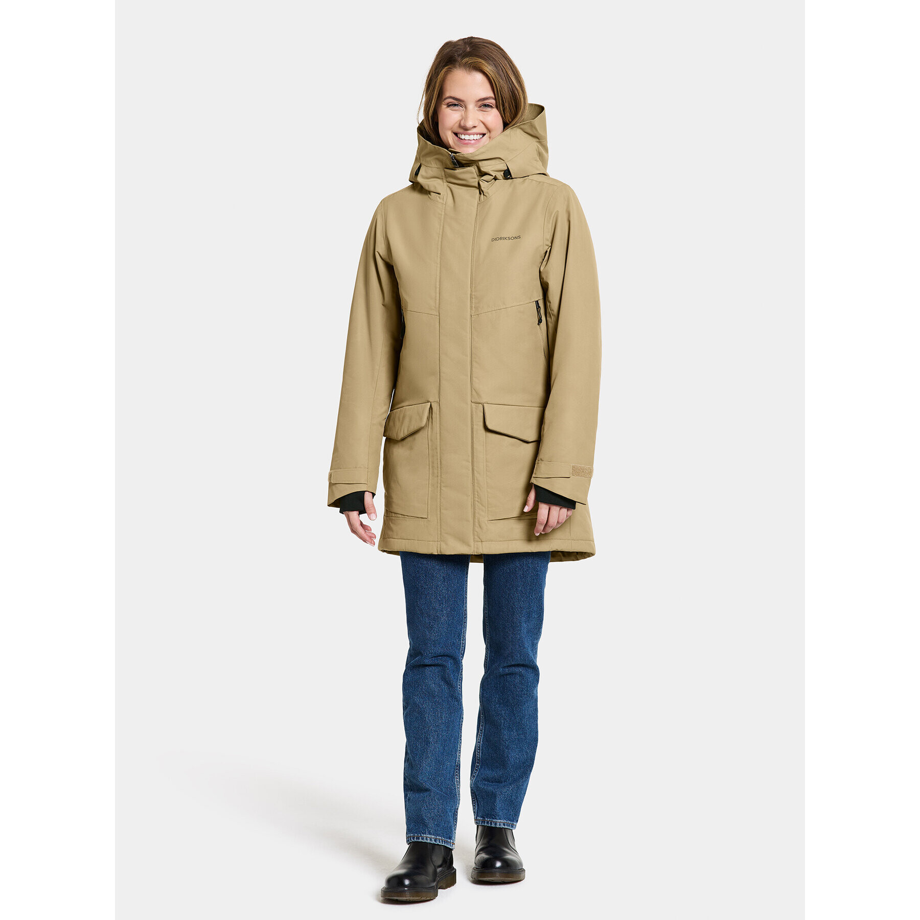 Didriksons Parka Frida Wns Parka 7 504815 Bézs Regular Fit - Pepit.hu