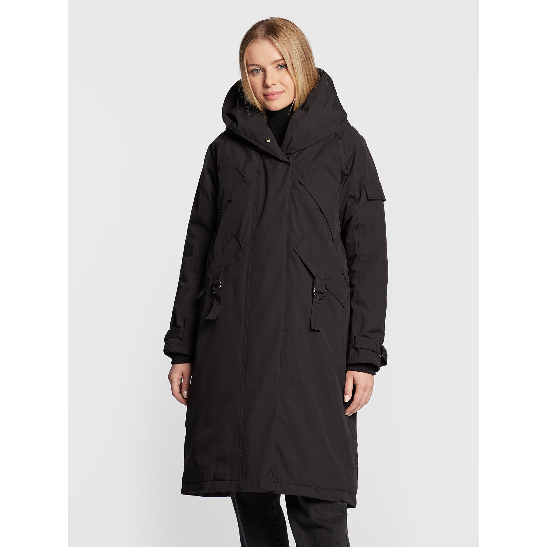 Didriksons Parka Li 504490 Fekete Relaxed Fit - Pepit.hu