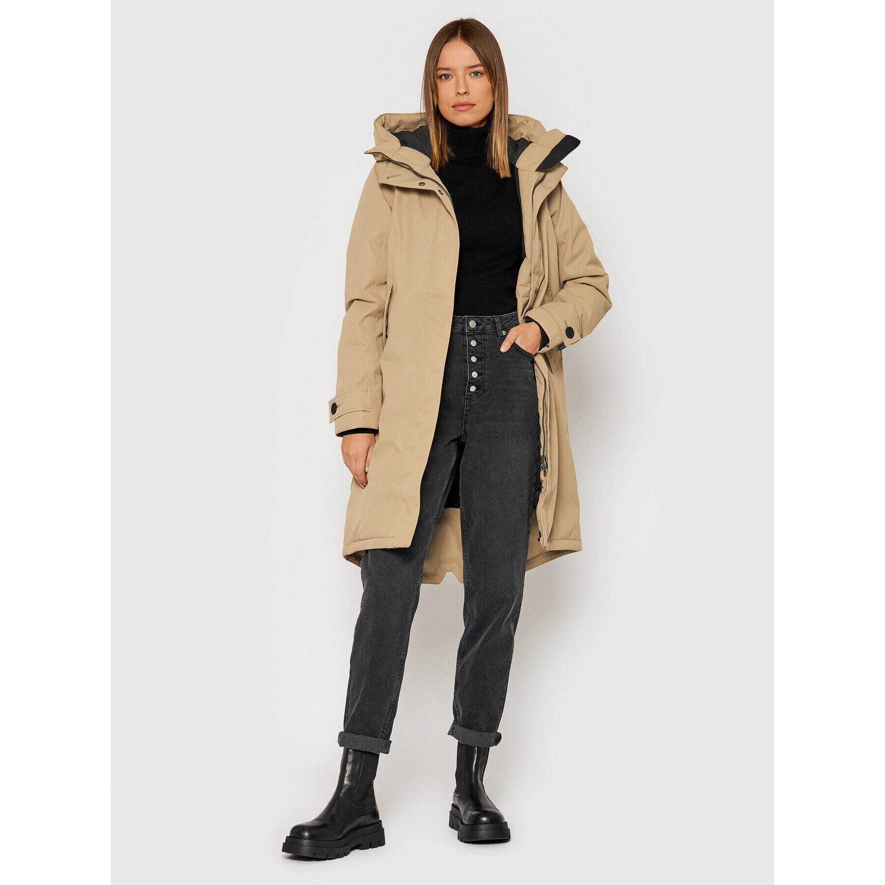 Didriksons Parka Luna 503907 Bézs Regular Fit - Pepit.hu