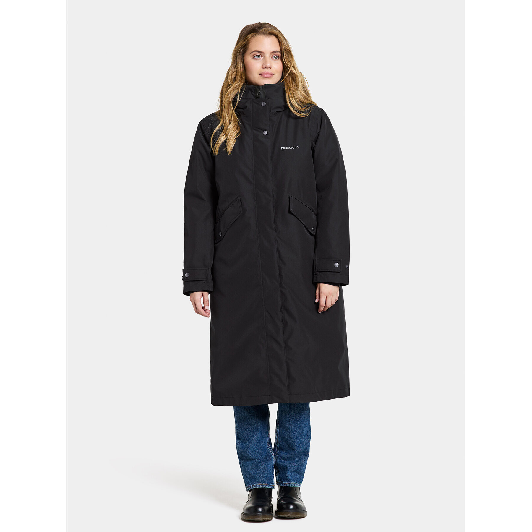 Didriksons Parka Mia Wns Parka L 504828 Fekete Regular Fit - Pepit.hu